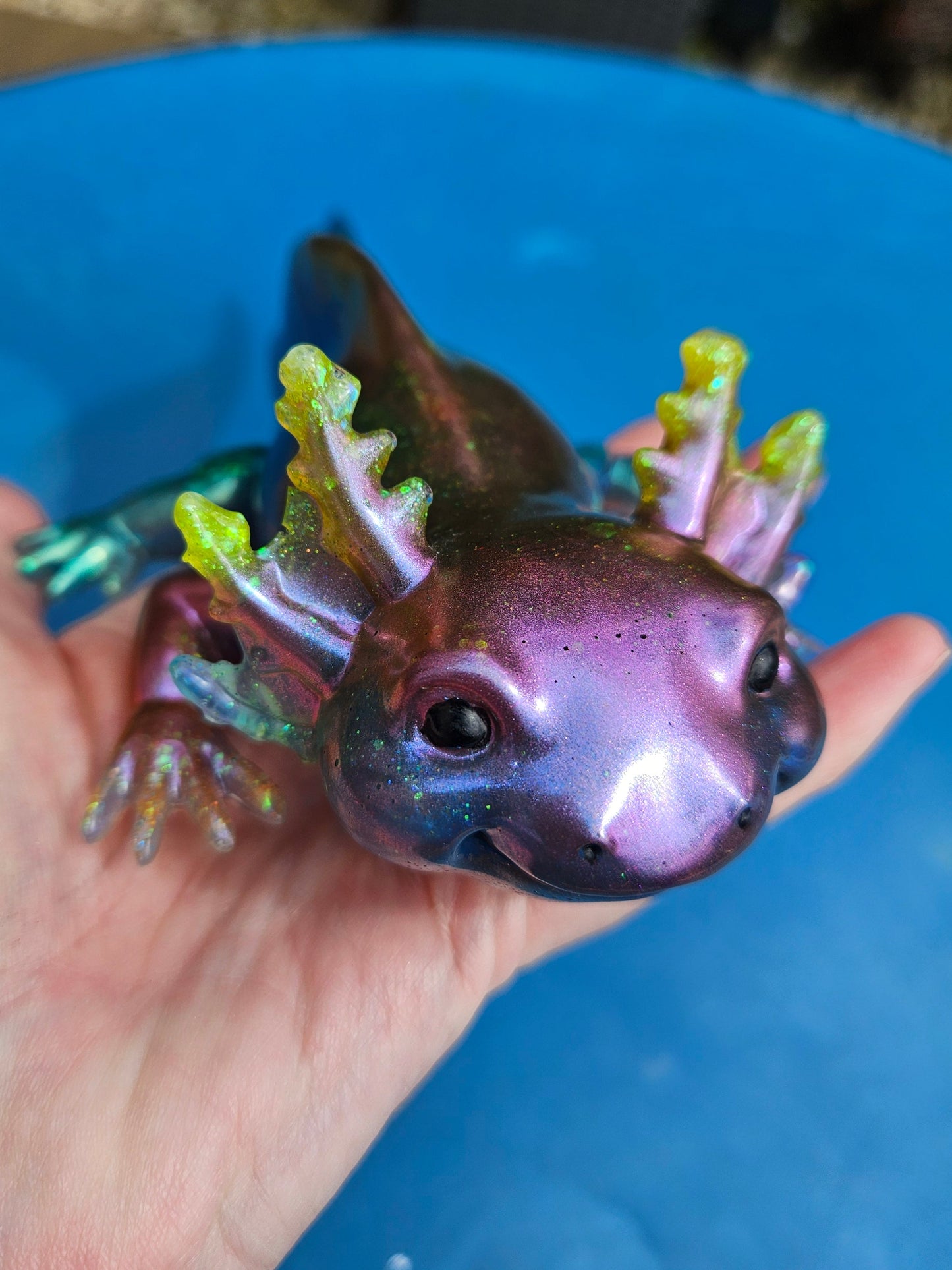 Axolotl Figurine/Home Decor Accessories/ Whimsical Resin art