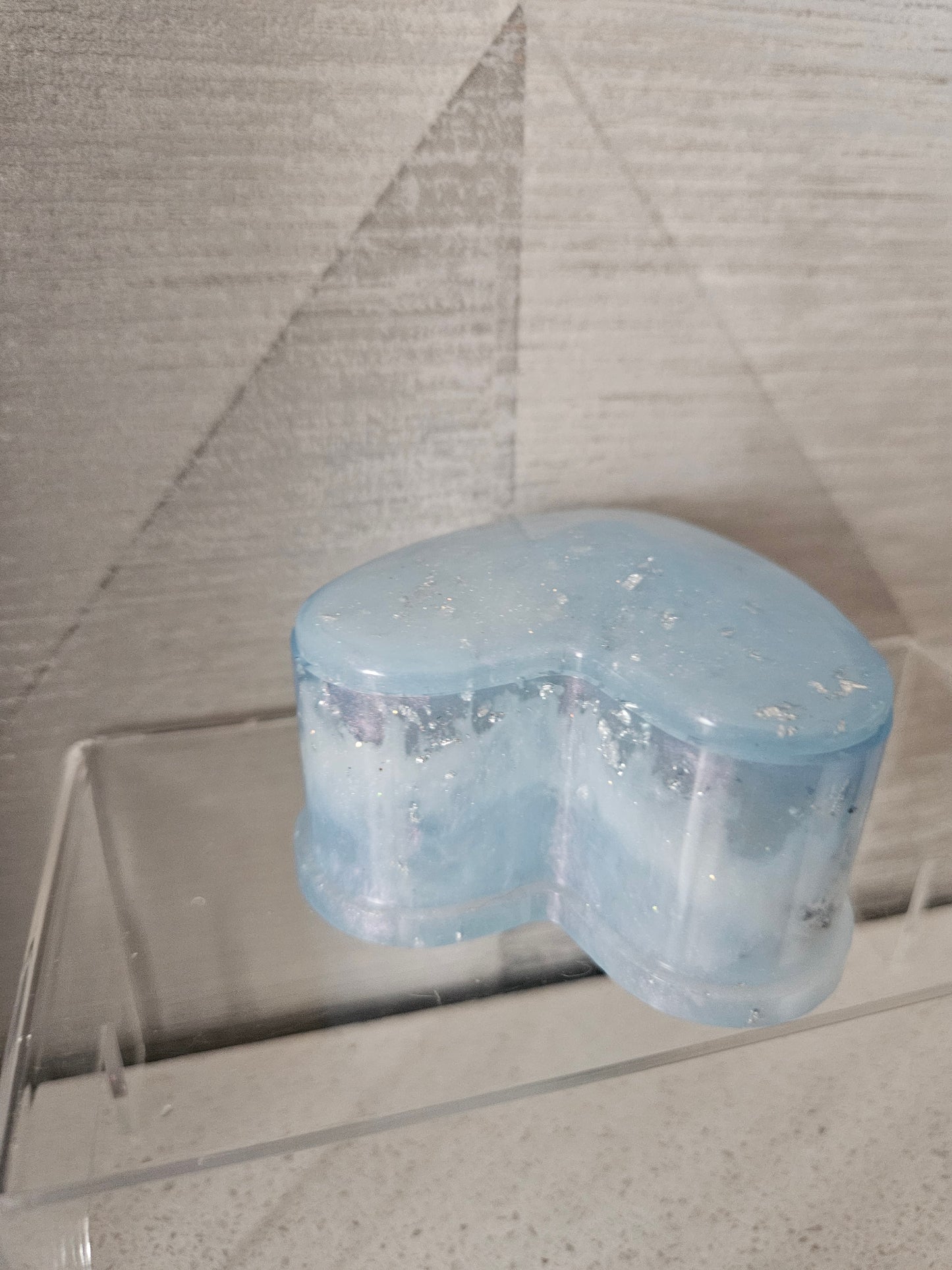 Marble effect pale blue/white/silver Heart Trinket/Jewellery Box/ Stylish Unique Original Birthday Gift Mum Gran Friend Girlfriend