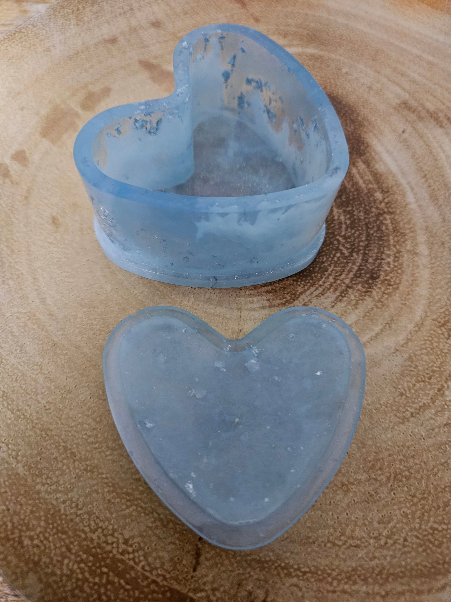 Marble effect pale blue/white/silver Heart Trinket/Jewellery Box/ Stylish Unique Original Birthday Gift Mum Gran Friend Girlfriend