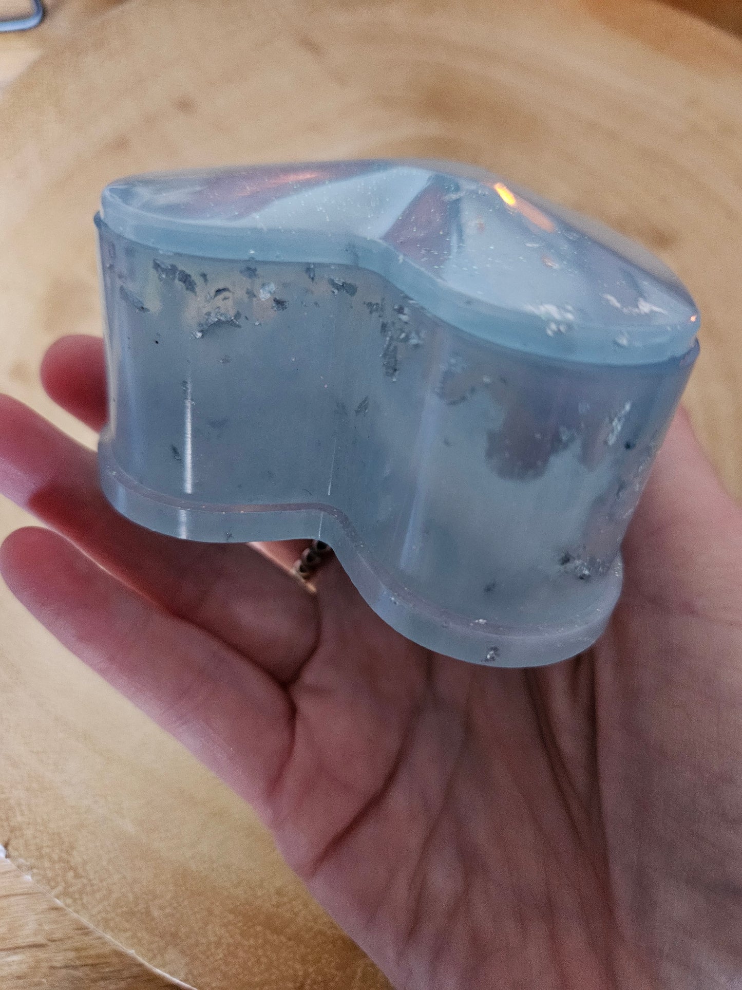 Marble effect pale blue/white/silver Heart Trinket/Jewellery Box/ Stylish Unique Original Birthday Gift Mum Gran Friend Girlfriend