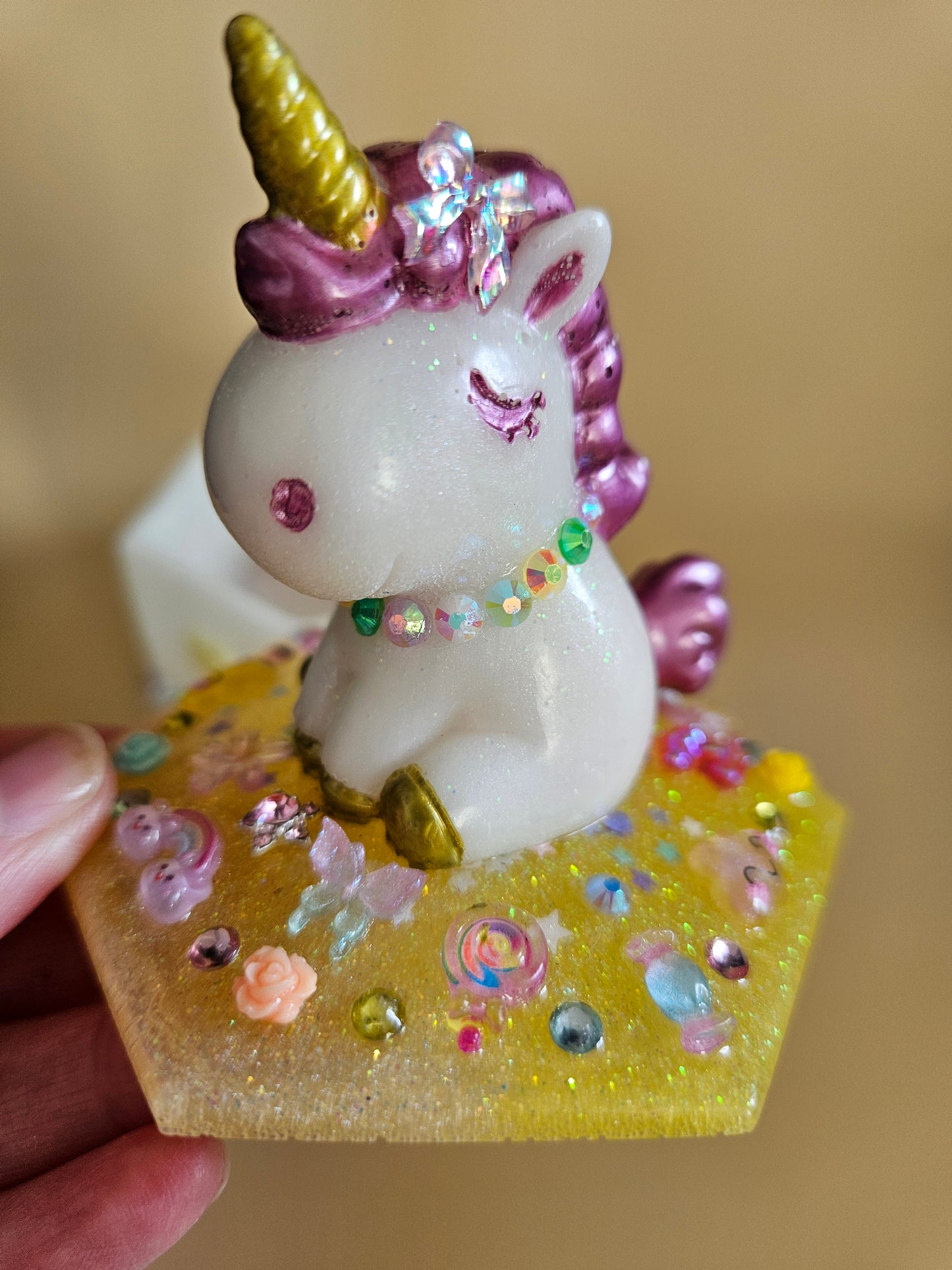 Unicorn jewellery box/Handcrafted Keepsake box for Baby First Curl /Tooth /Whimsy Home Decor/ Pastel Coloured Jewellery box with Sparkles/ Magical Birthday Gift