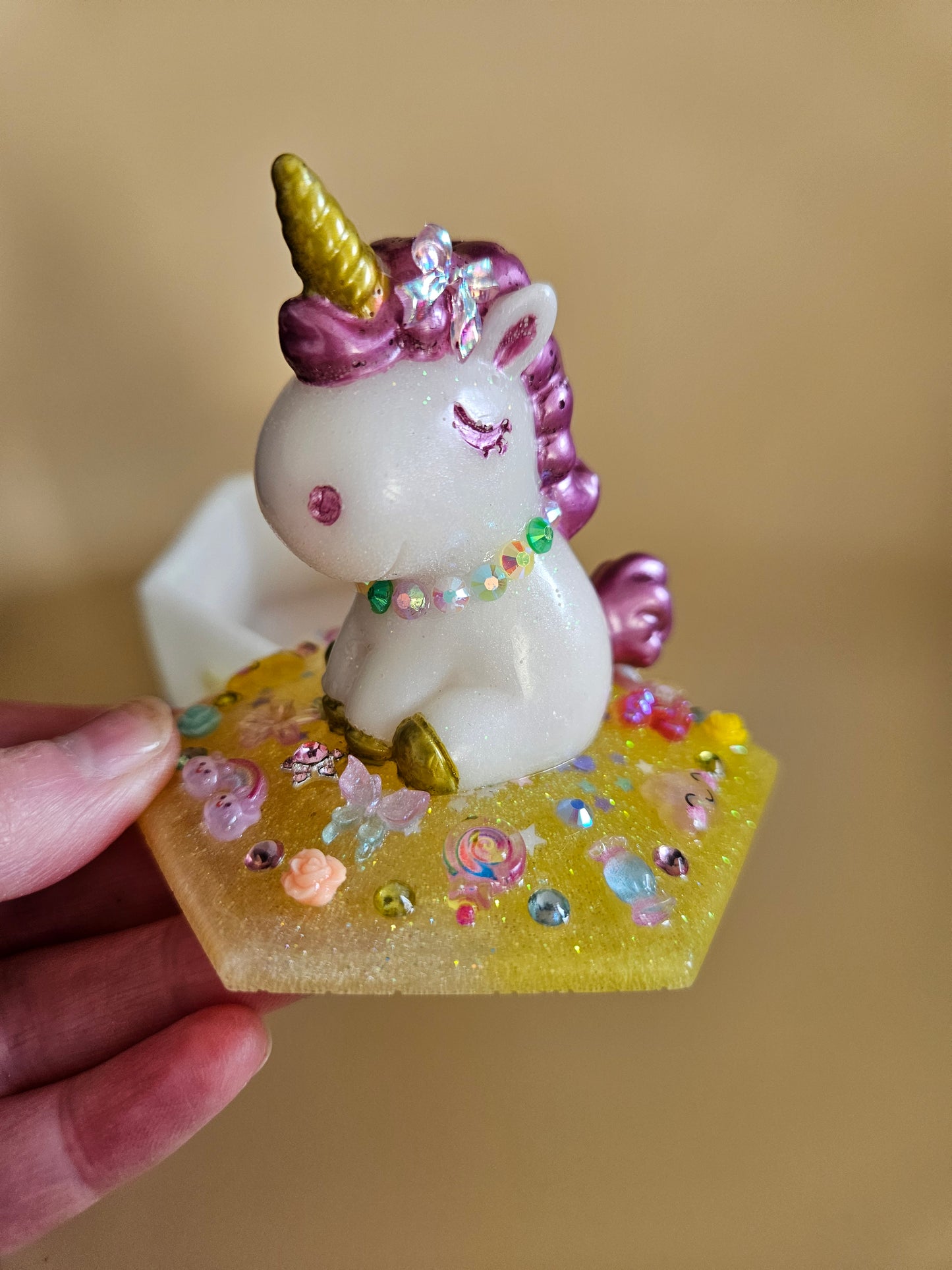 Unicorn jewellery box/Handcrafted Keepsake box for Baby First Curl /Tooth /Whimsy Home Decor/ Pastel Coloured Jewellery box with Sparkles/ Magical Birthday Gift