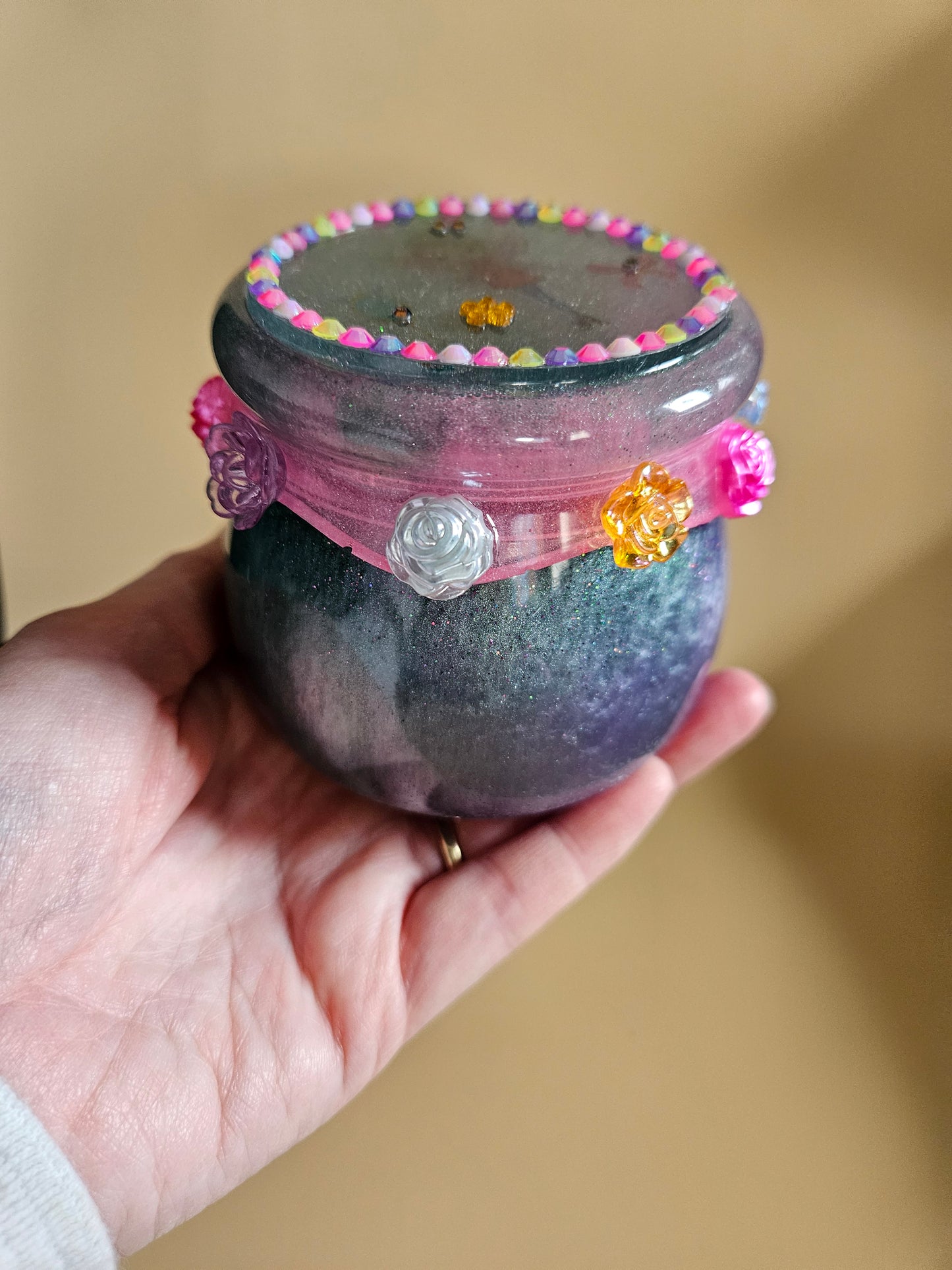 Charming Fairy trinket pot/Whimsical keepsake or jewellery storage dish, holder/Girl's bedroom home decor/ Unique Birthday gift daughter sister