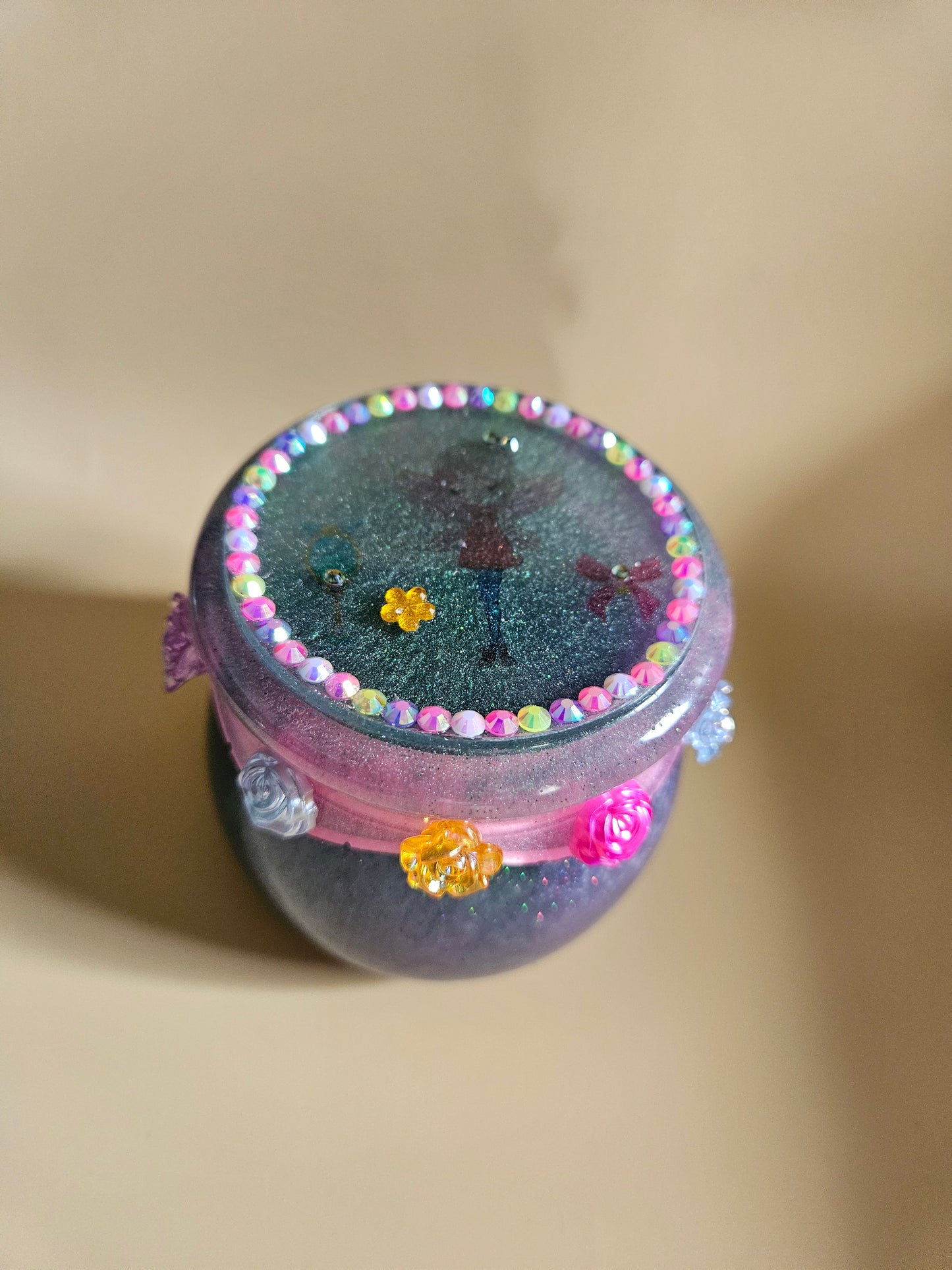 Charming Fairy trinket pot/Whimsical keepsake or jewellery storage dish, holder/Girl's bedroom home decor/ Unique Birthday gift daughter sister