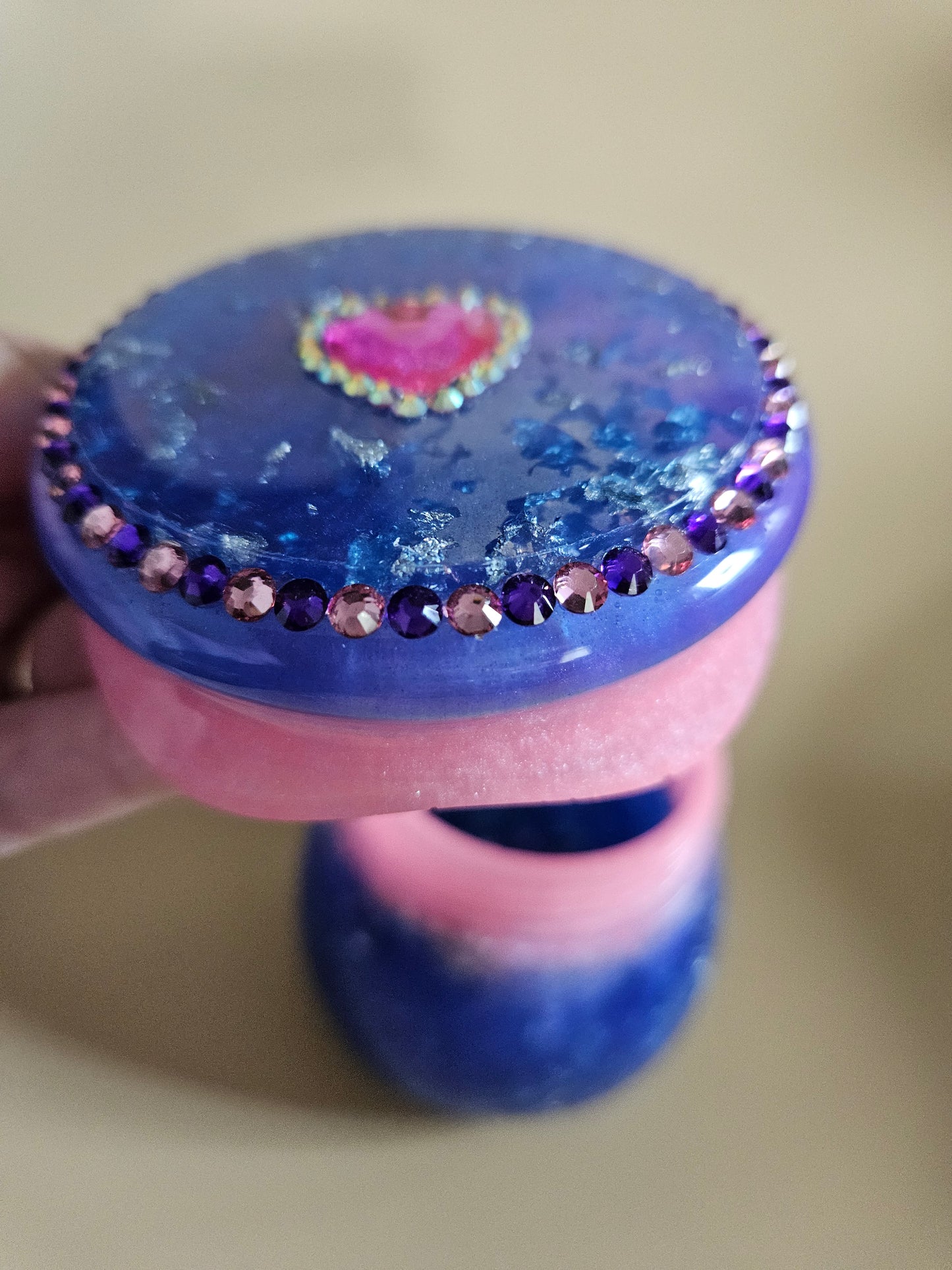 Rhinestone Resin Trinket keepsake Jar/Purple Pink Marble effect jewellery pot/ Stylish Home Decor Accessories/ Birthday gift wife girlfriend