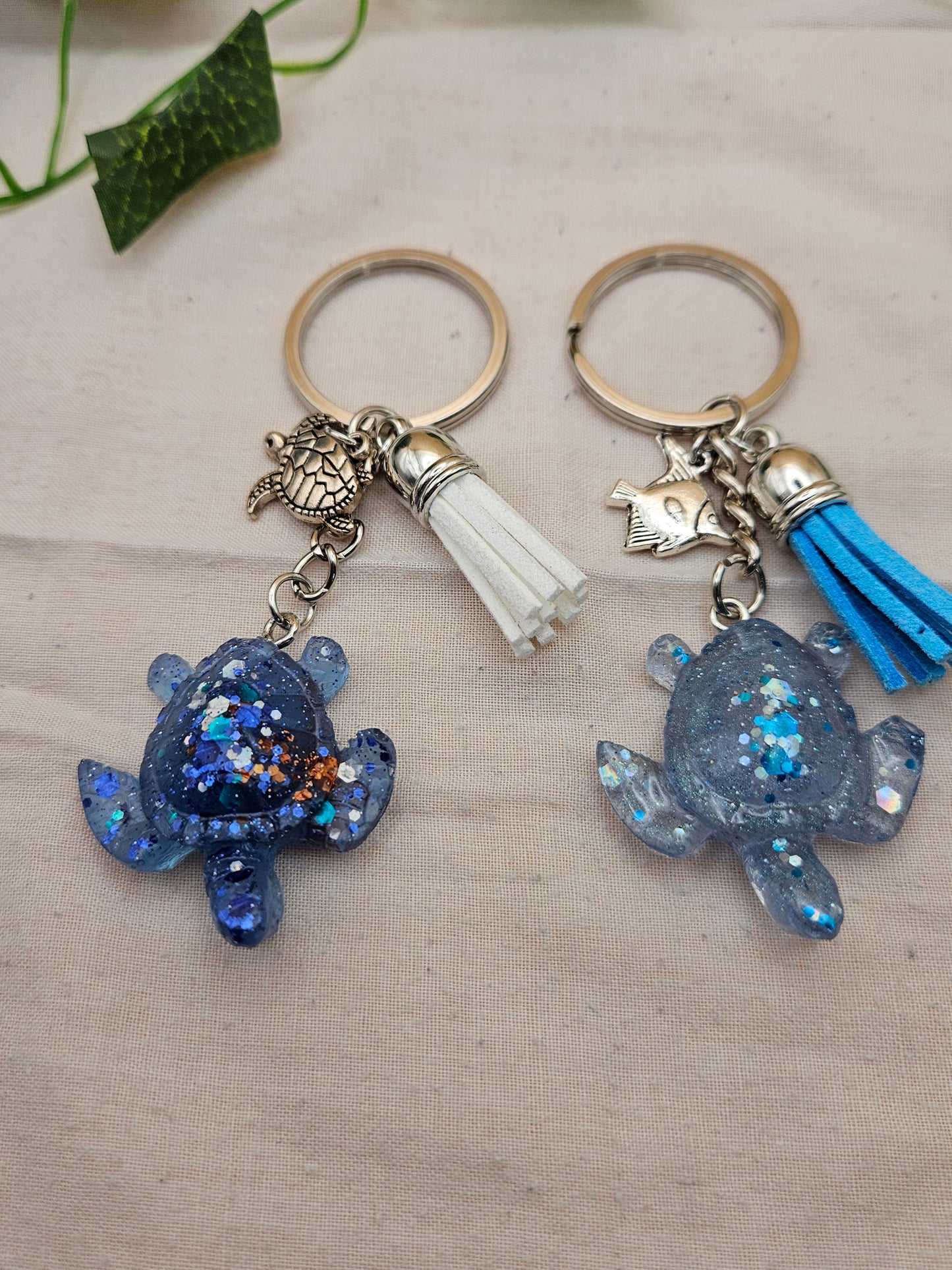 Made to order resin turtle keyrings/Boys or girls bag charms and key accessories/Small teacher or Friend gifts, personalised