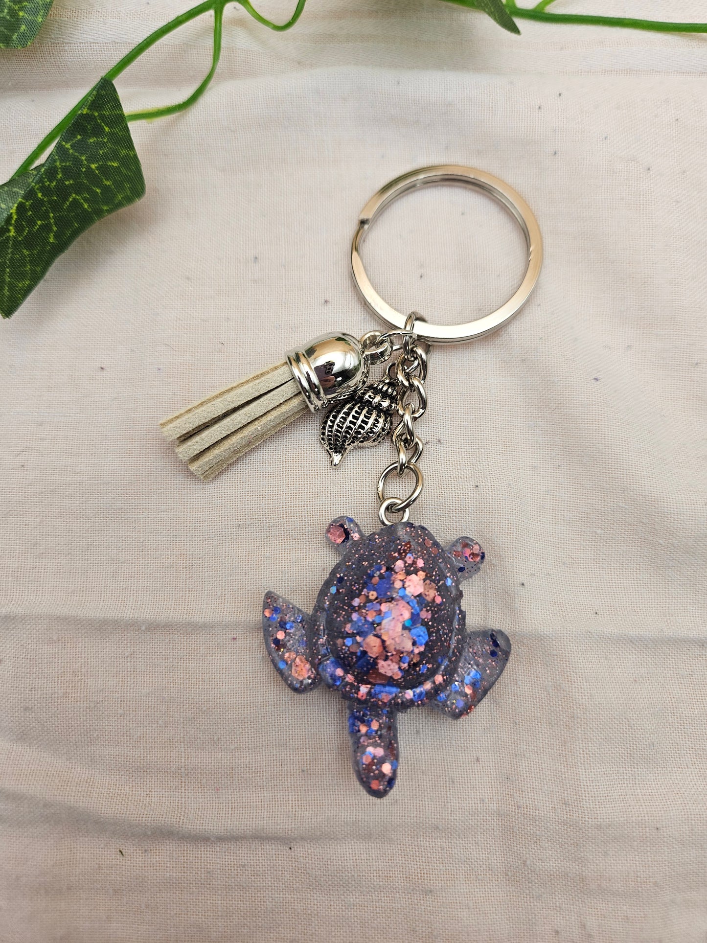 Made to order resin turtle keyrings/Boys or girls bag charms and key accessories/Small teacher or Friend gifts, personalised
