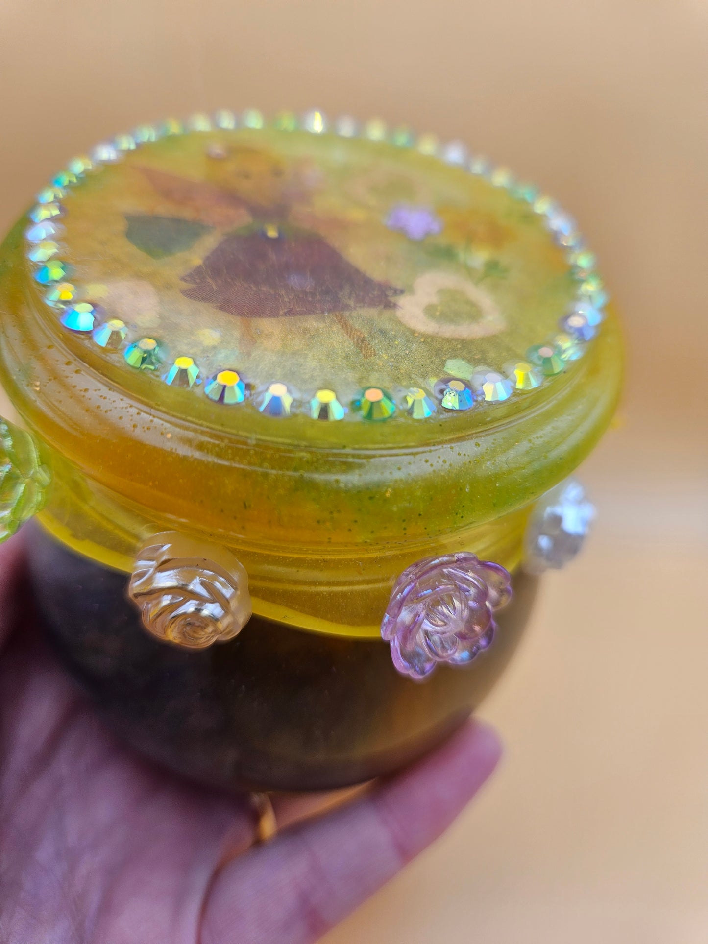 Fairy trinket pot/Whimsical keepsake or jewellery storage dish, holder/Girl's bedroom home decor/ Unique Birthday gift daughter sister
