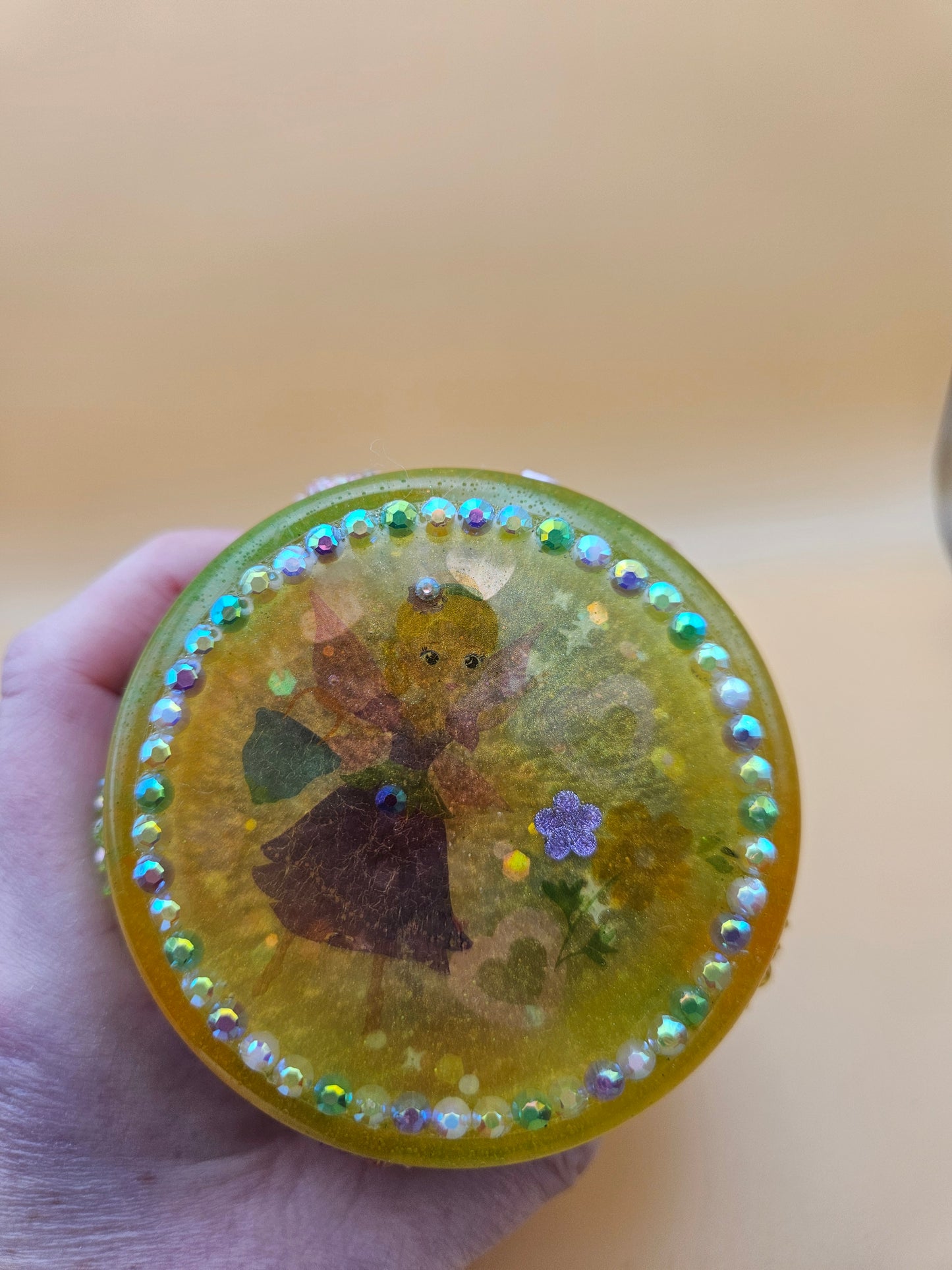 Fairy trinket pot/Whimsical keepsake or jewellery storage dish, holder/Girl's bedroom home decor/ Unique Birthday gift daughter sister