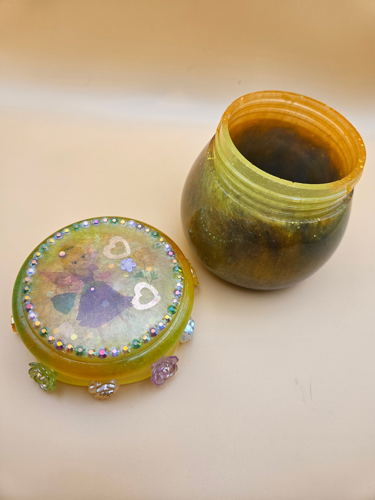 Fairy trinket pot/Whimsical keepsake or jewellery storage dish, holder/Girl's bedroom home decor/ Unique Birthday gift daughter sister