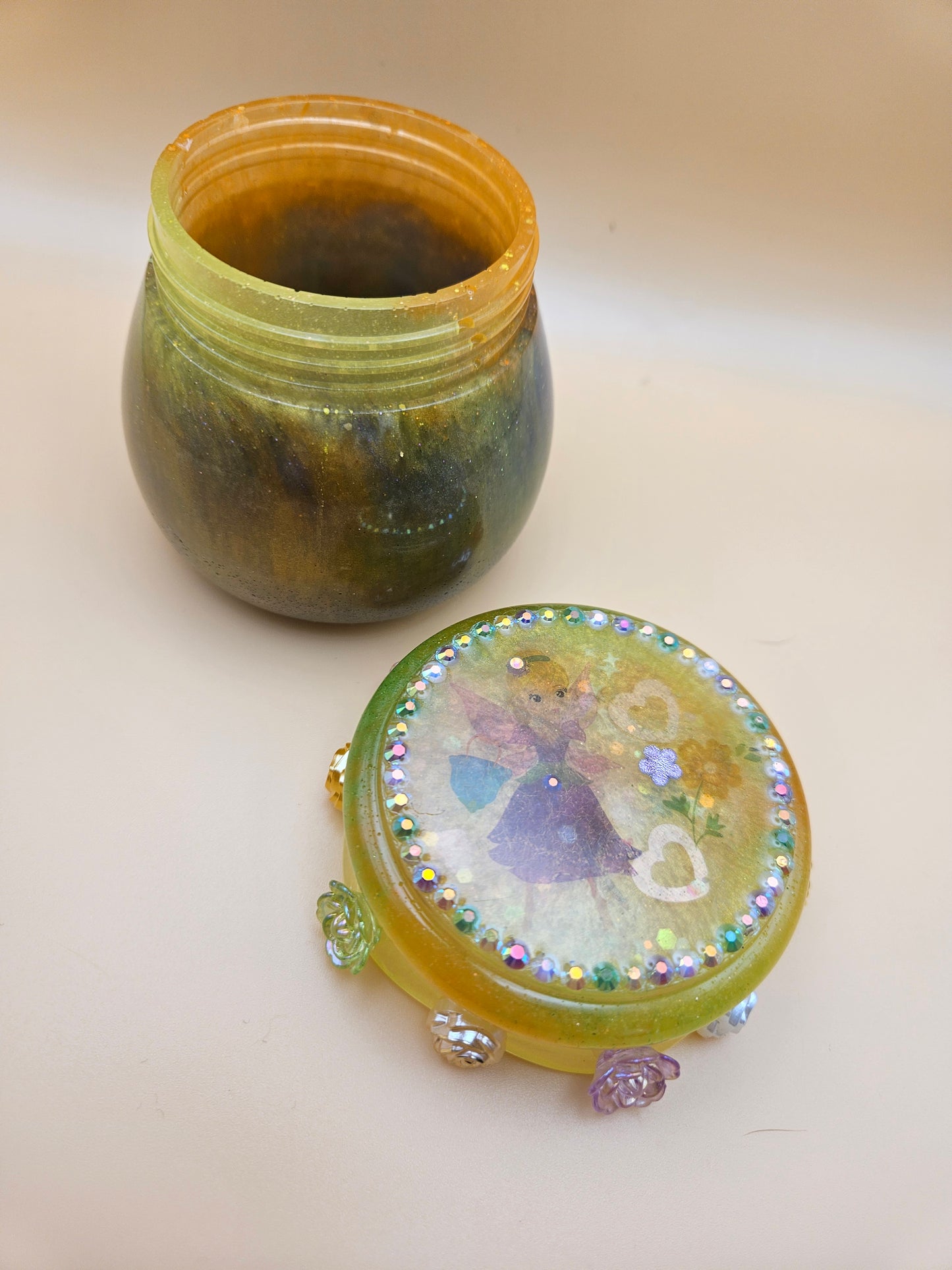 Fairy trinket pot/Whimsical keepsake or jewellery storage dish, holder/Girl's bedroom home decor/ Unique Birthday gift daughter sister