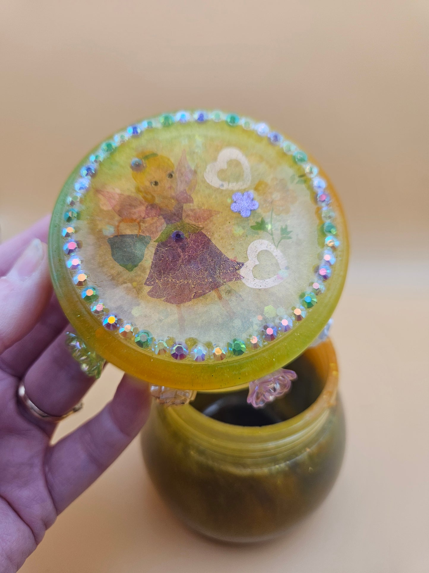 Fairy trinket pot/Whimsical keepsake or jewellery storage dish, holder/Girl's bedroom home decor/ Unique Birthday gift daughter sister
