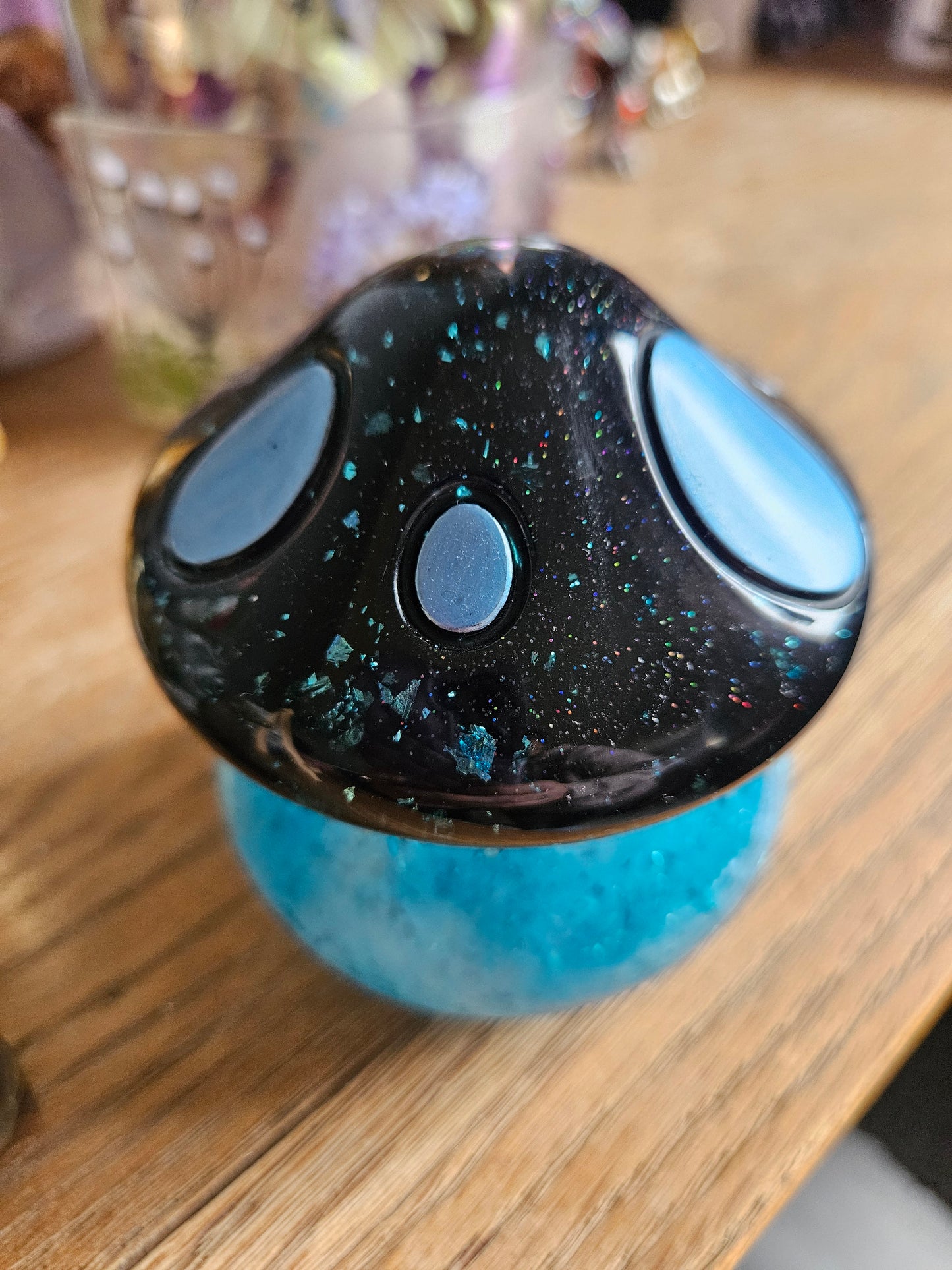 Mushroom storage pot/Trinket holder jar/Whimsical Home Decor Accessories/Keepsake jewellery storage dish/ Original handmade gift