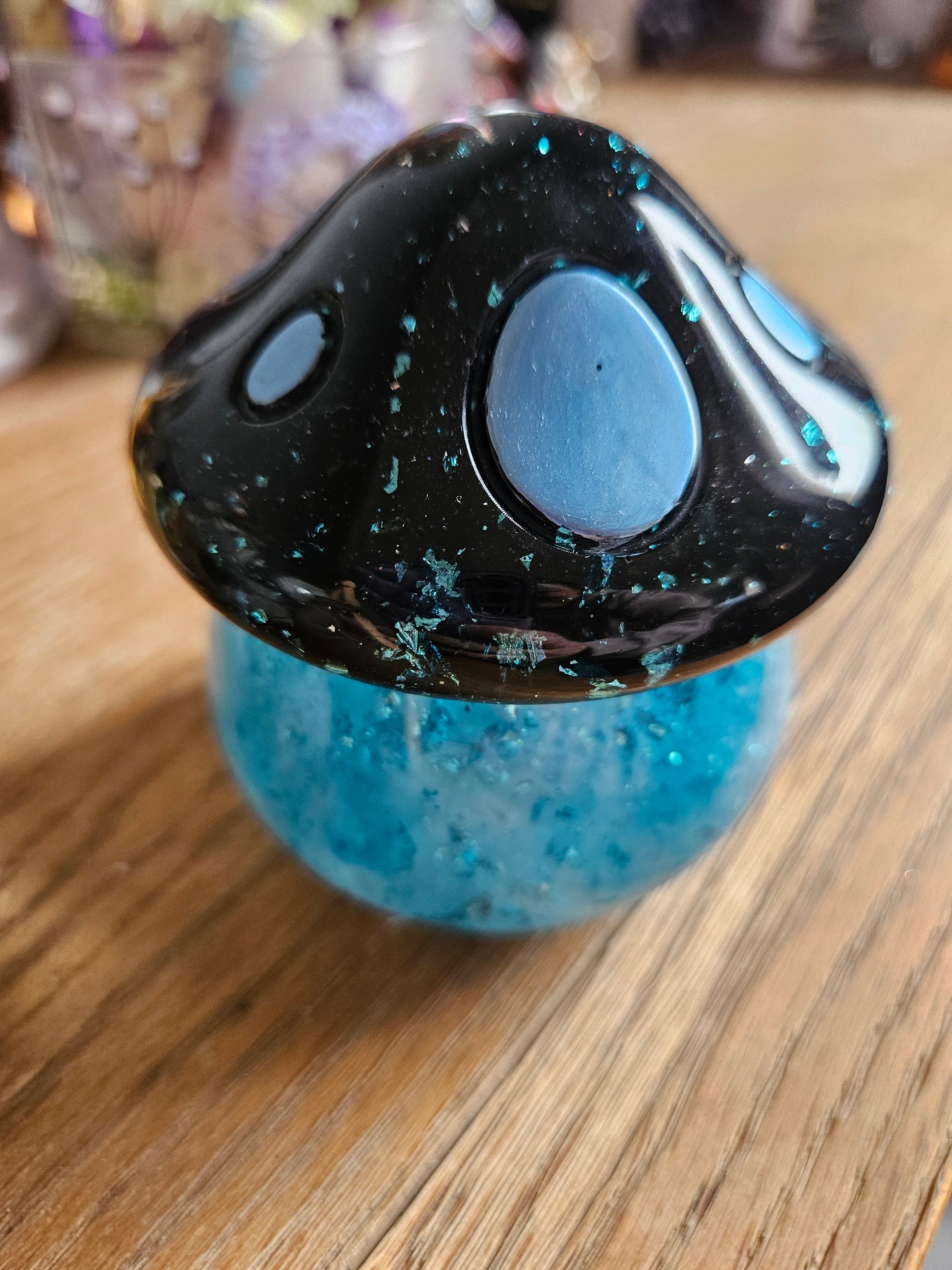 Mushroom storage pot/Trinket holder jar/Whimsical Home Decor Accessories/Keepsake jewellery storage dish/ Original handmade gift