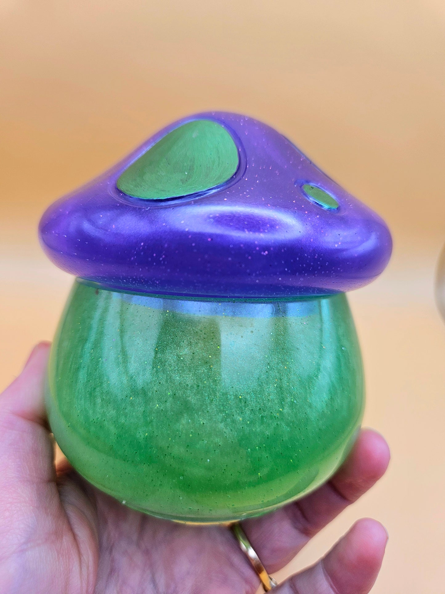 Mushroom storage pot/Trinket holder jar/Whimsical Home Decor Accessories/Keepsake jewellery storage dish/ Original handmade gift