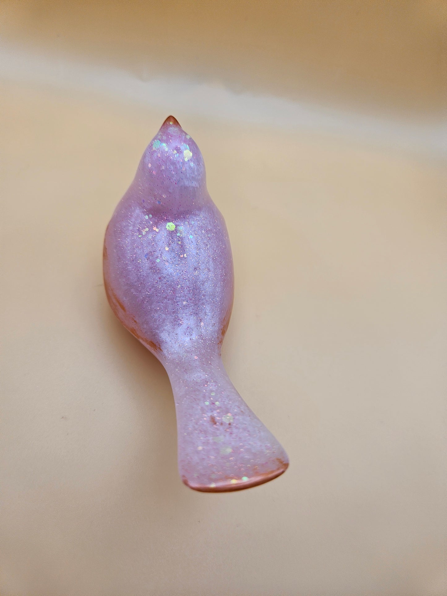 Bird ornament/figurine/Handmade Whimsical home decor/ Charming tabletop bird/ anniversary or birthday gift for wife, partner