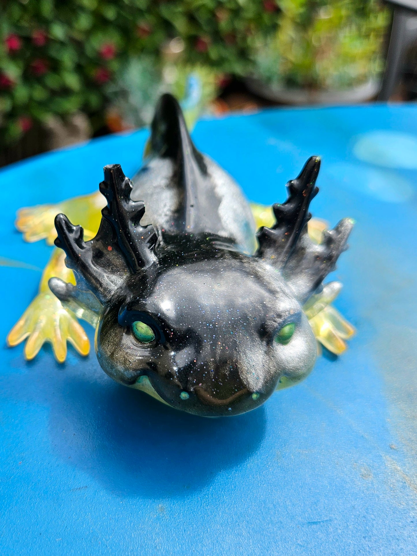 Axolotl Figurine/ Whimsical Home Decor/ Resin art