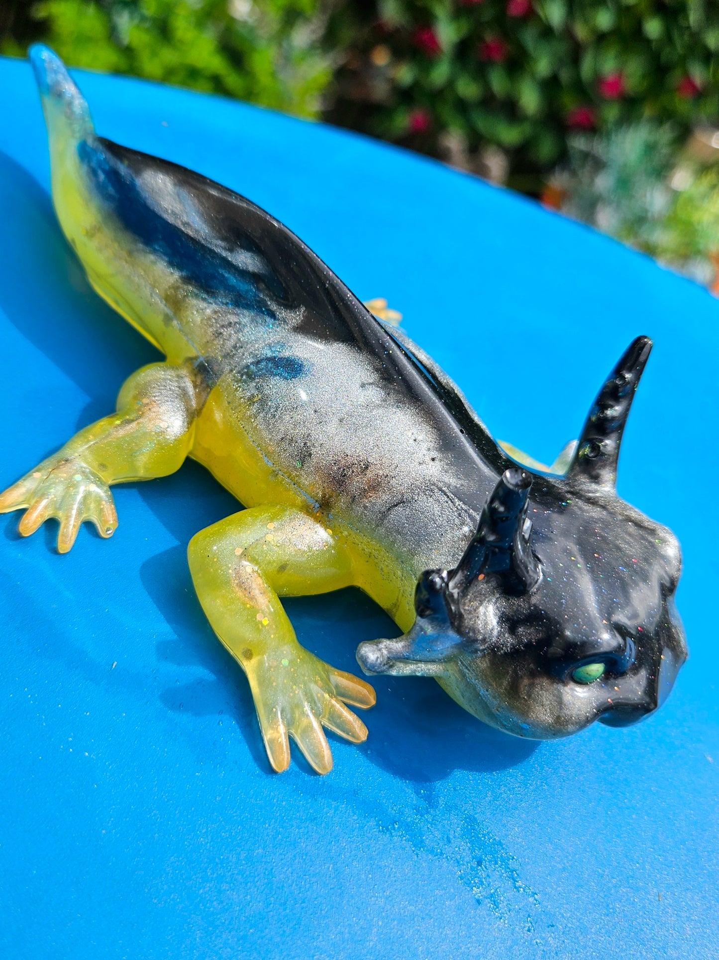 Axolotl Figurine/ Whimsical Home Decor/ Resin art