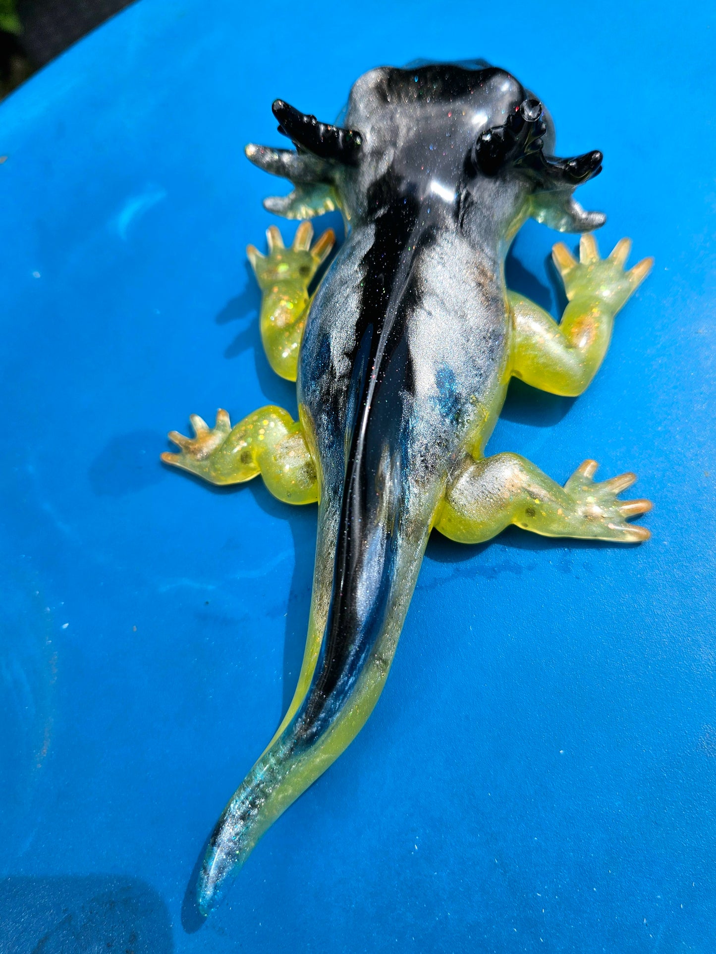 Axolotl Figurine/ Whimsical Home Decor/ Resin art