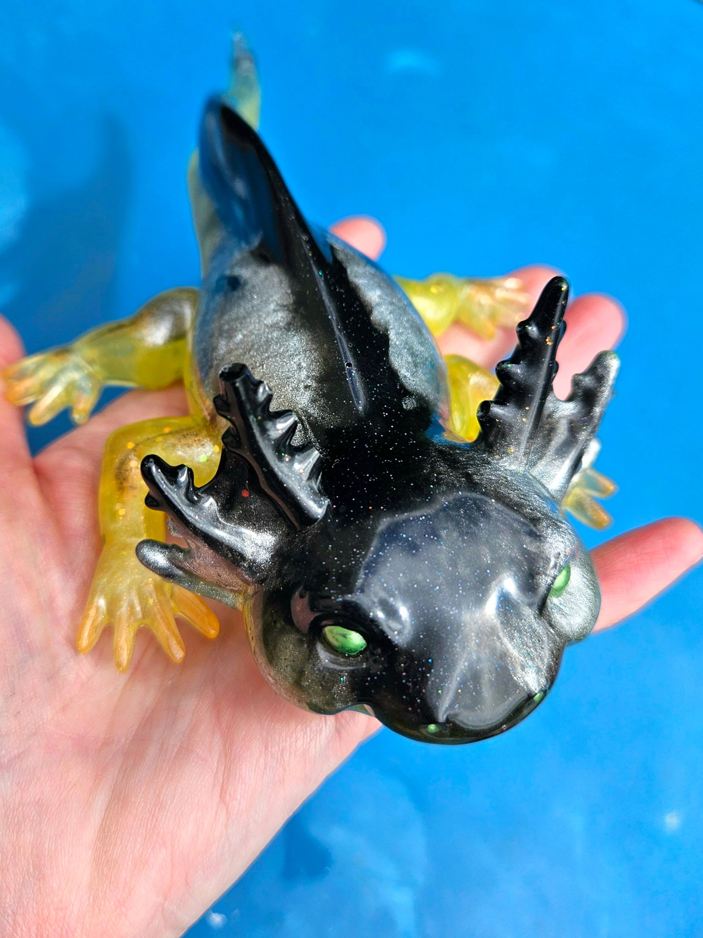 Axolotl Figurine/ Whimsical Home Decor/ Resin art