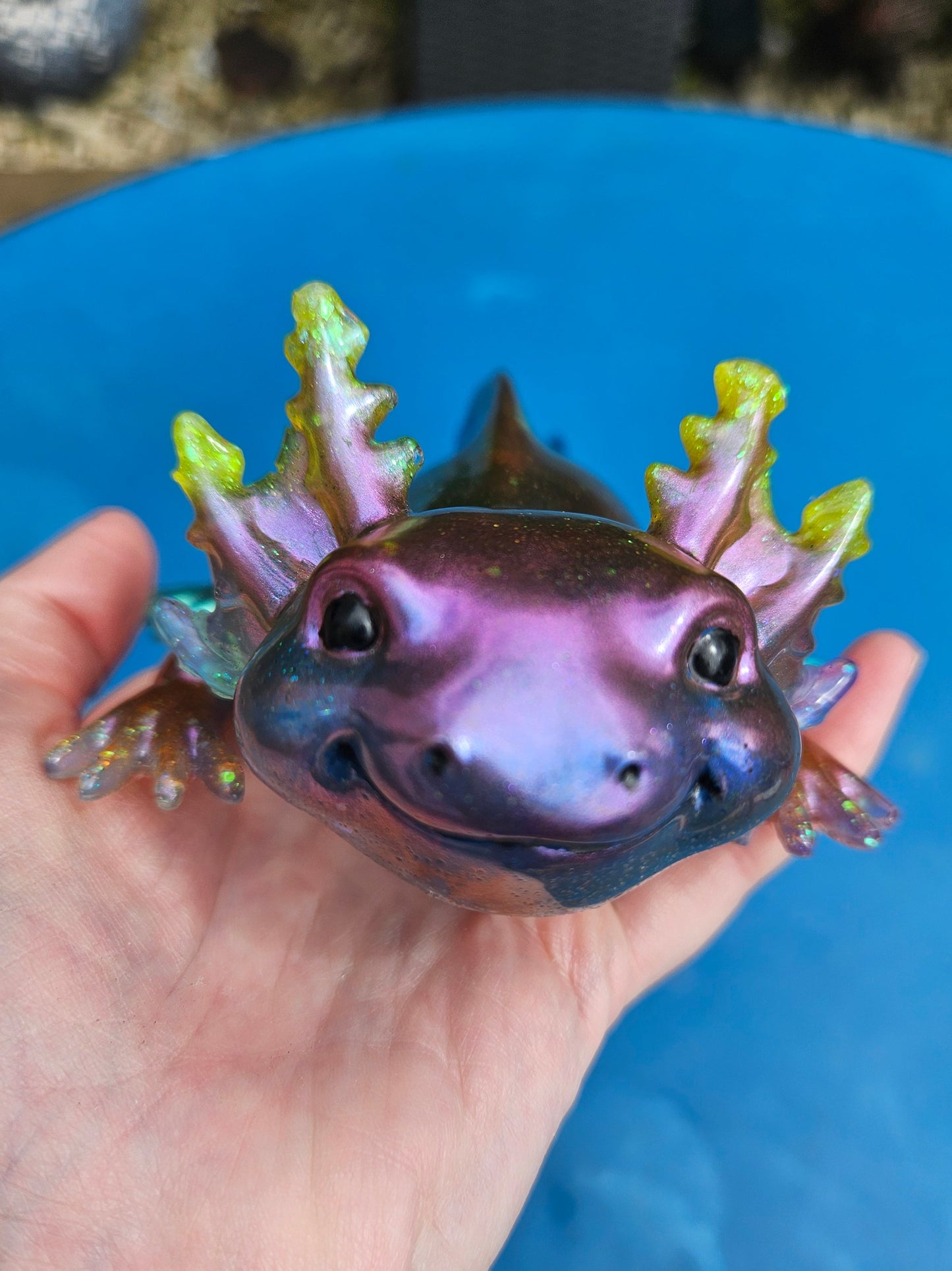 Axolotl Figurine/Home Decor Accessories/ Whimsical Resin art
