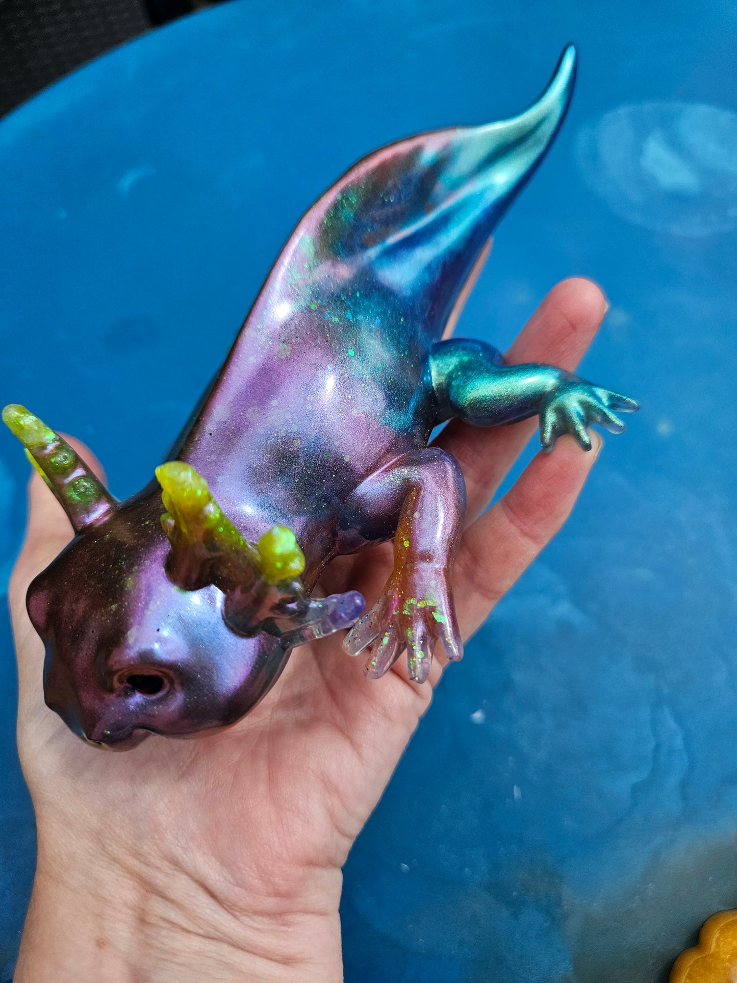 Custom order available for resin axolotl figurine