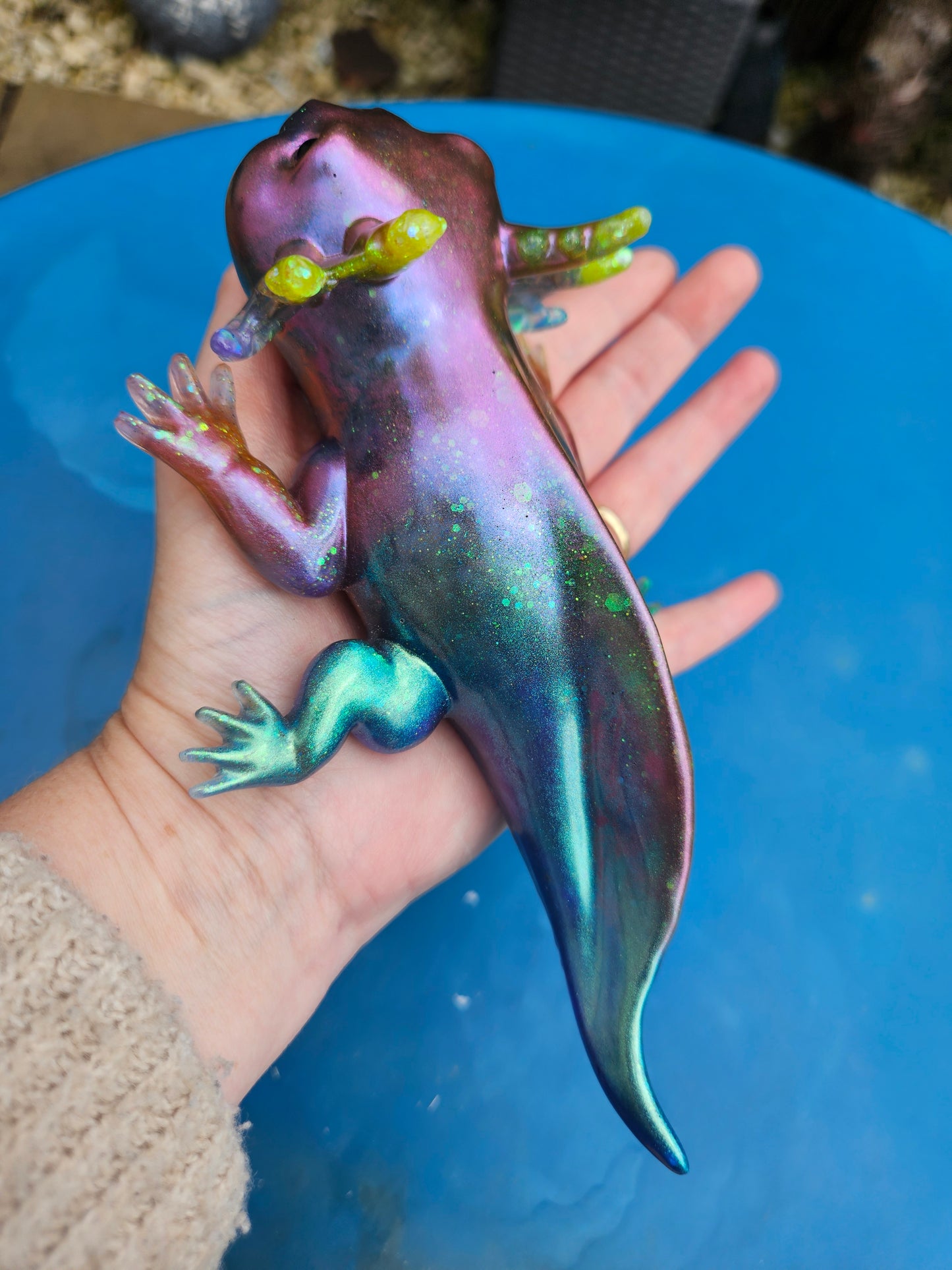 Axolotl Figurine/Home Decor Accessories/ Whimsical Resin art
