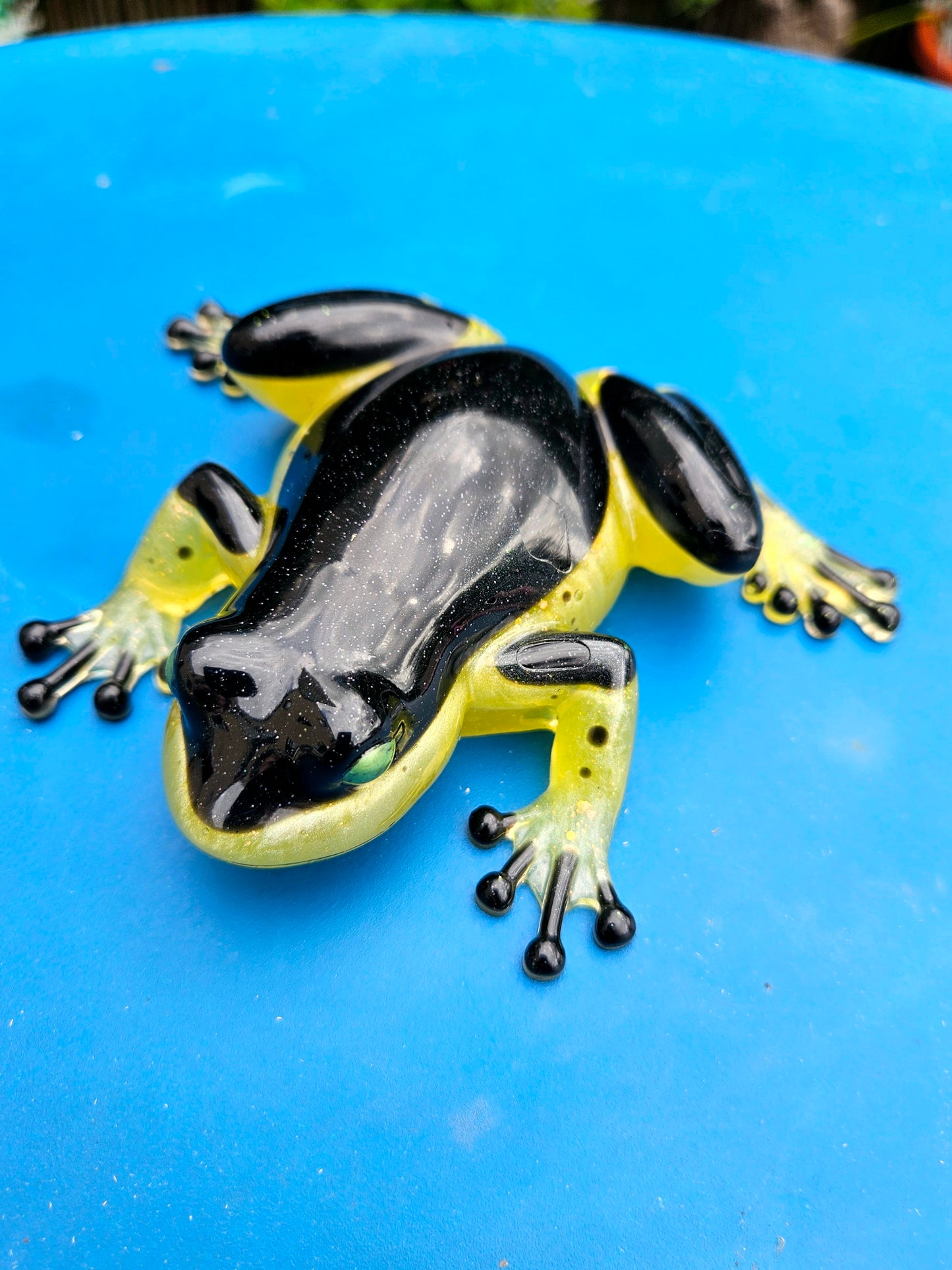 Custom order available for resin frog figurine/ Personalised birthday gift/collector nature lover/choose own colours of figurine