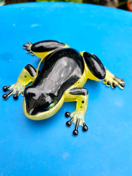 Custom order available for resin frog figurine/ Personalised birthday gift/collector nature lover/choose own colours of figurine