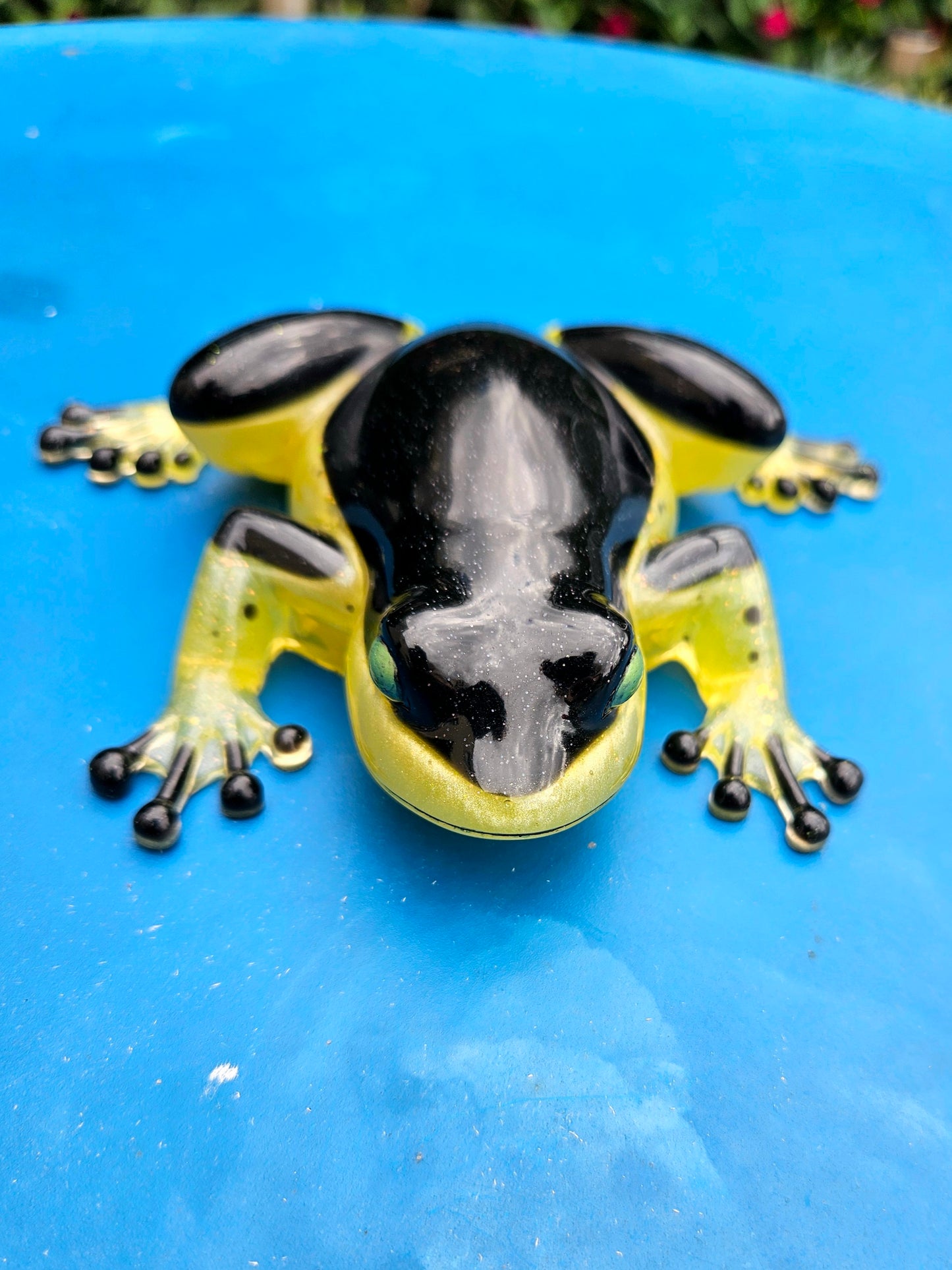 Custom order available for resin frog figurine/ Personalised birthday gift/collector nature lover/choose own colours of figurine