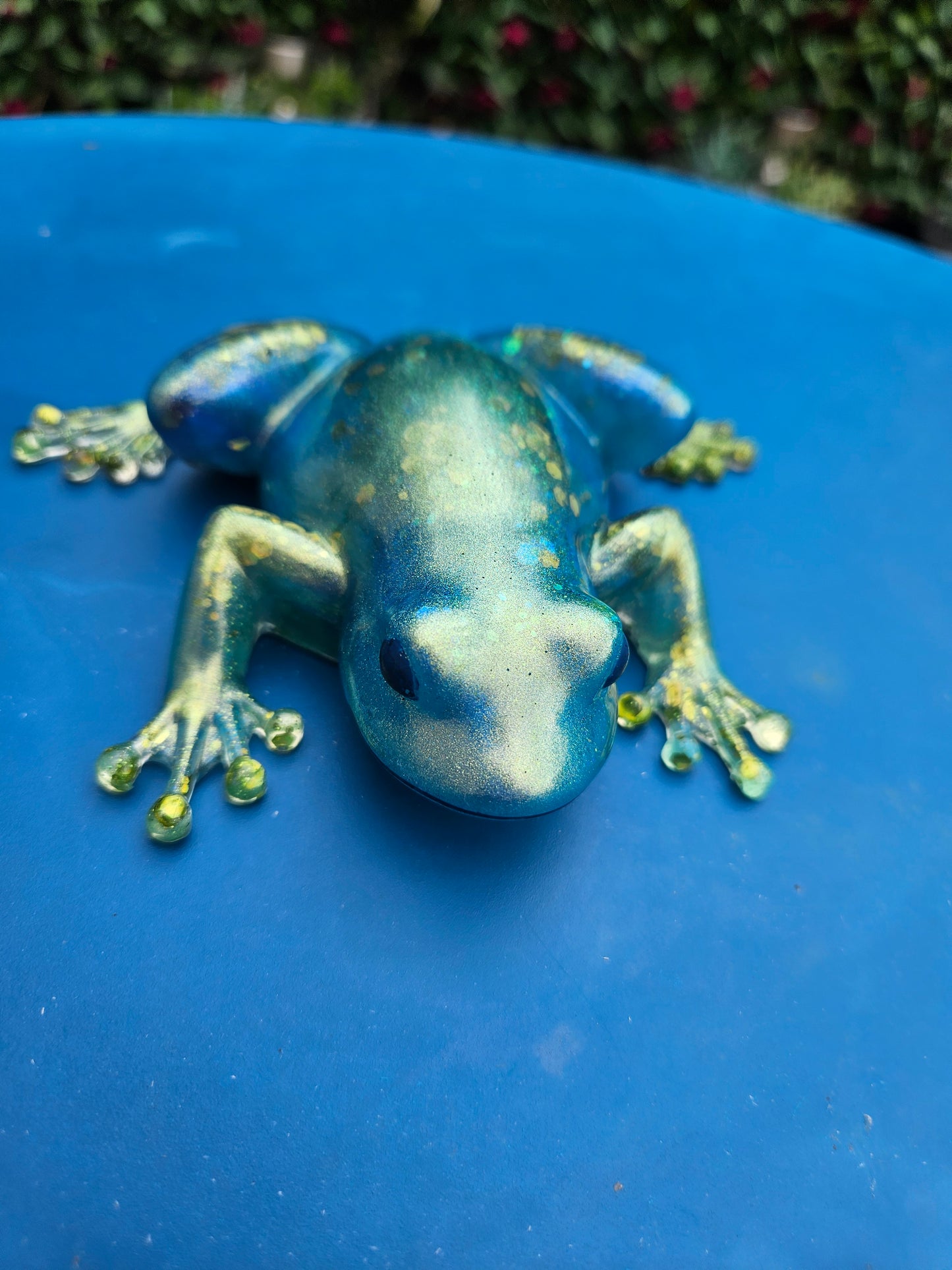 Frog Figurine/Home Decor Accessories/ Whimsical Resin art