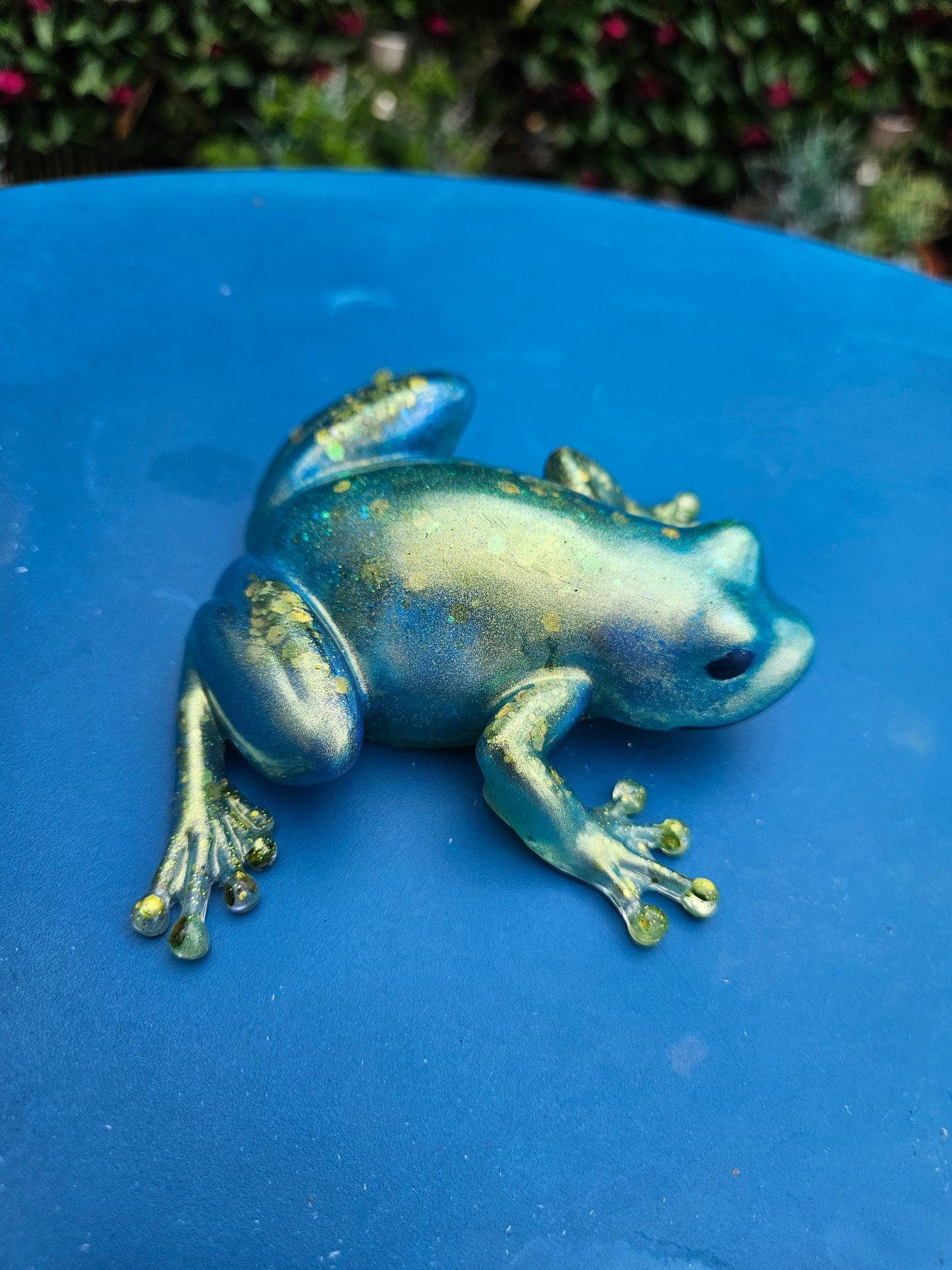 Frog Figurine/Home Decor Accessories/ Whimsical Resin art