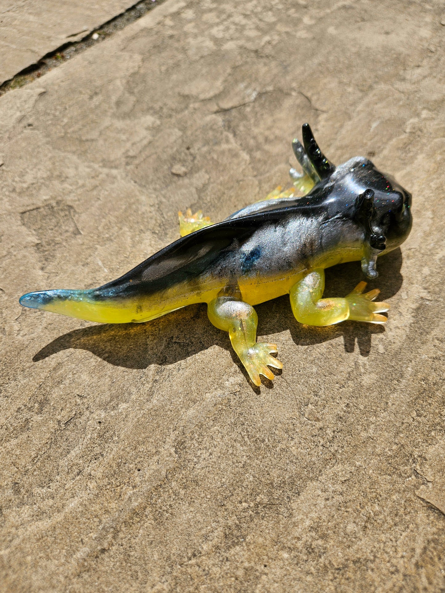 Axolotl Figurine/ Whimsical Home Decor/ Resin art