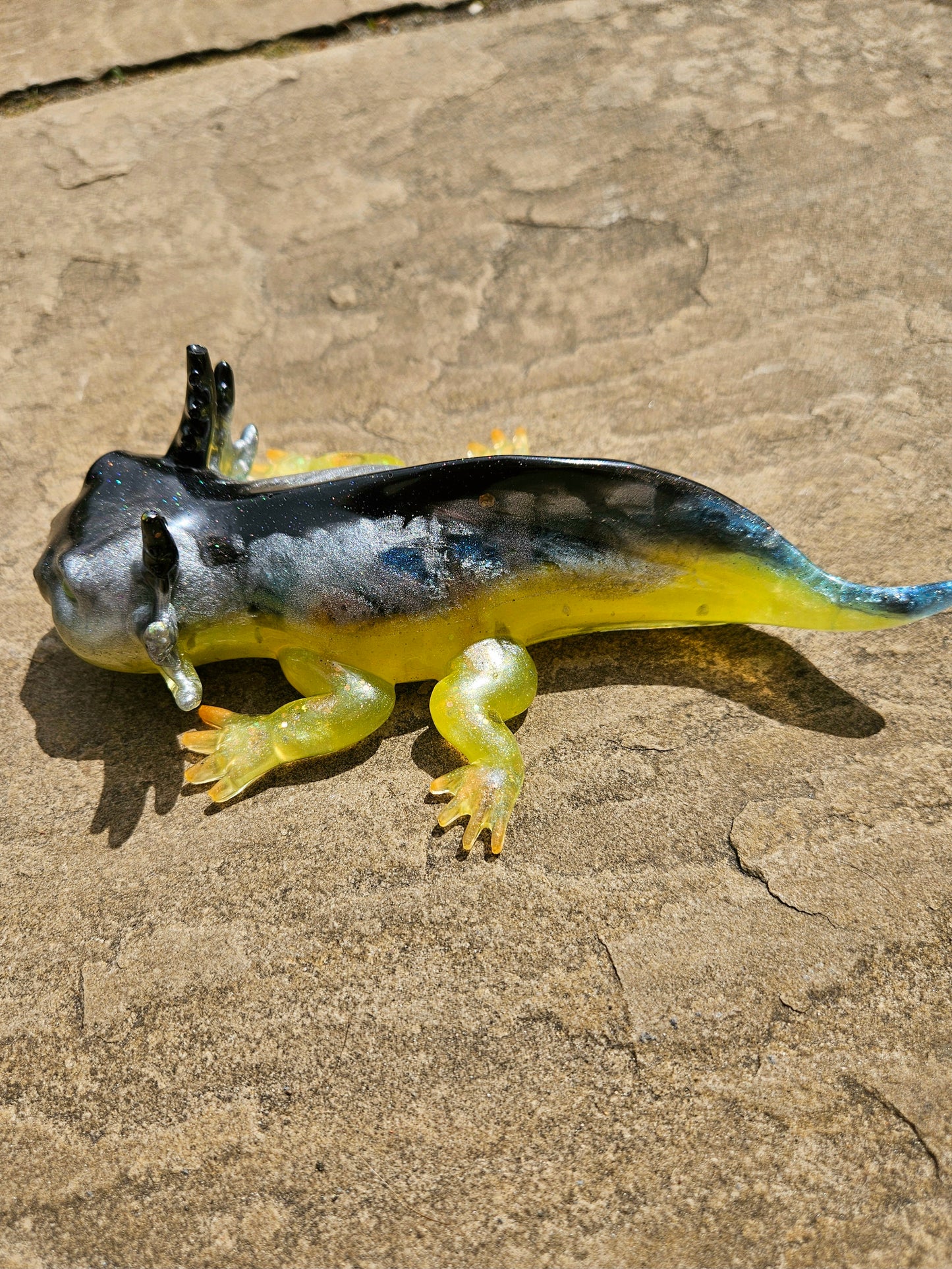 Axolotl Figurine/ Whimsical Home Decor/ Resin art