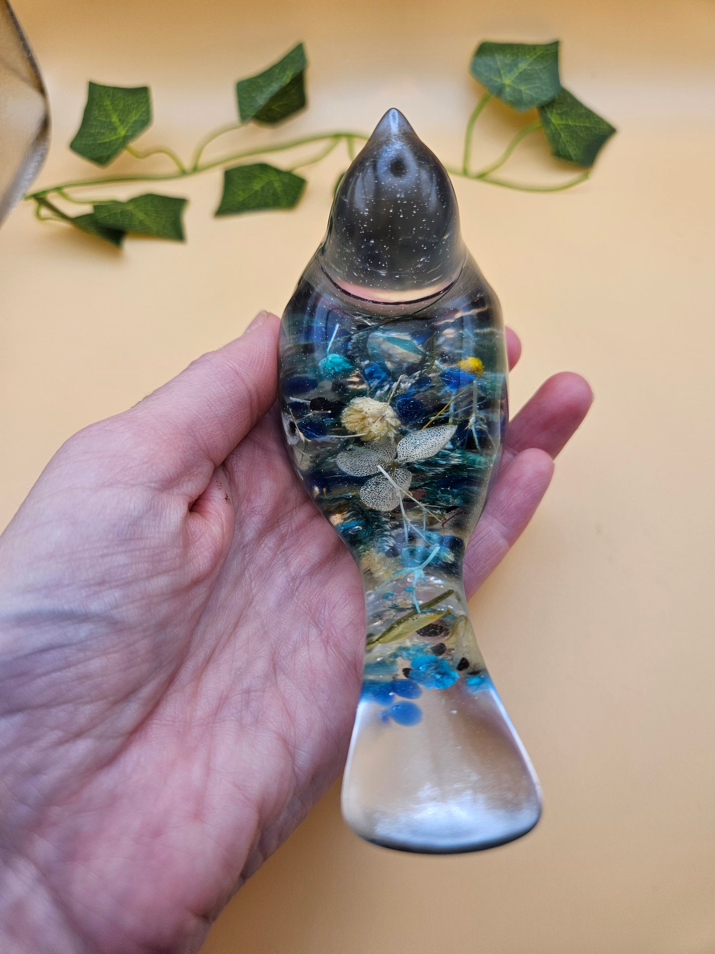 Little floral bird figurine/Whimsical home decor/ Charming tabletop bird ornament/ anniversary or birthday gift for wife, partner, sister, daughter,friend.