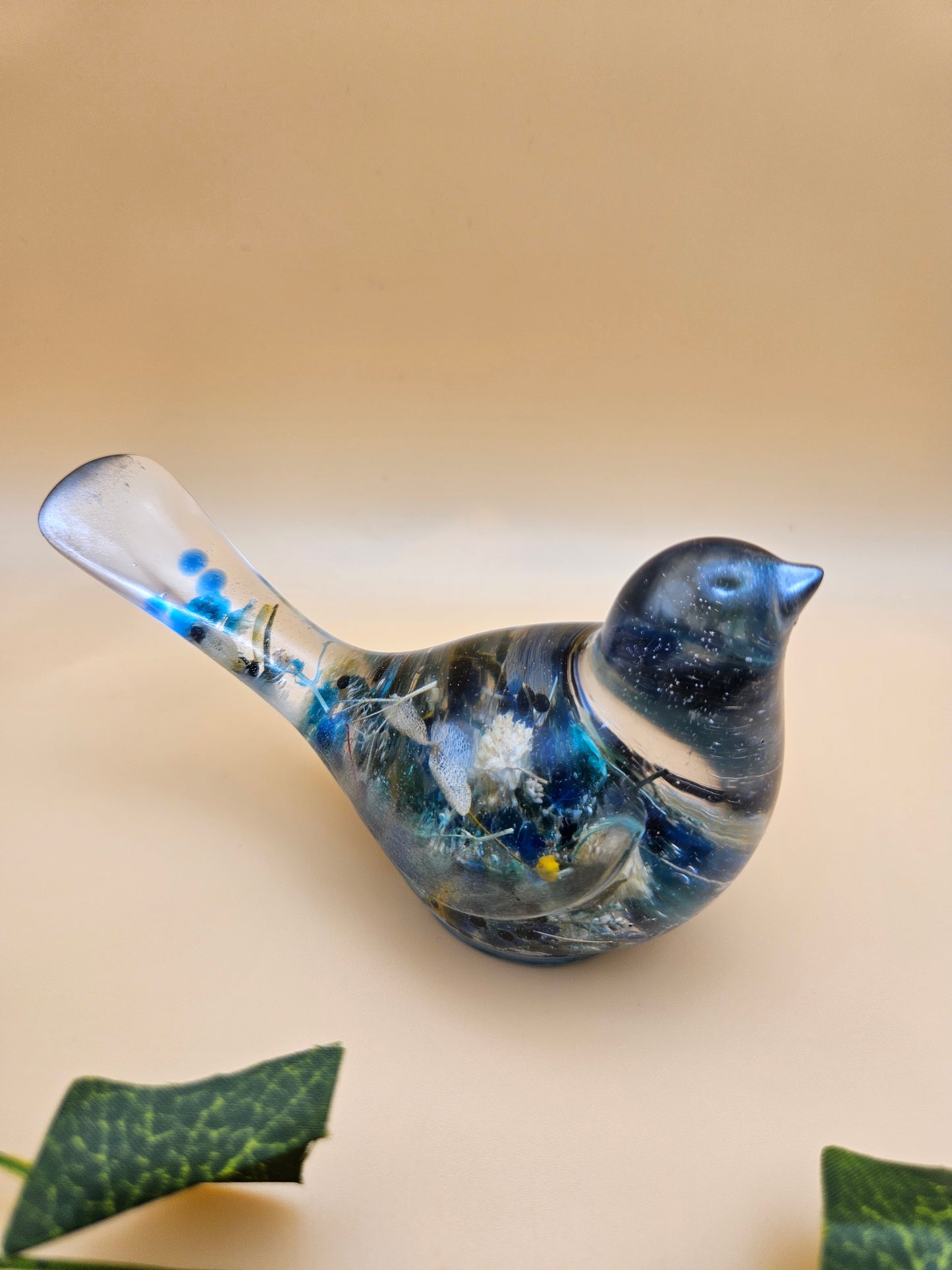 Little floral bird figurine/Whimsical home decor/ Charming tabletop bird ornament/ anniversary or birthday gift for wife, partner, sister, daughter,friend.