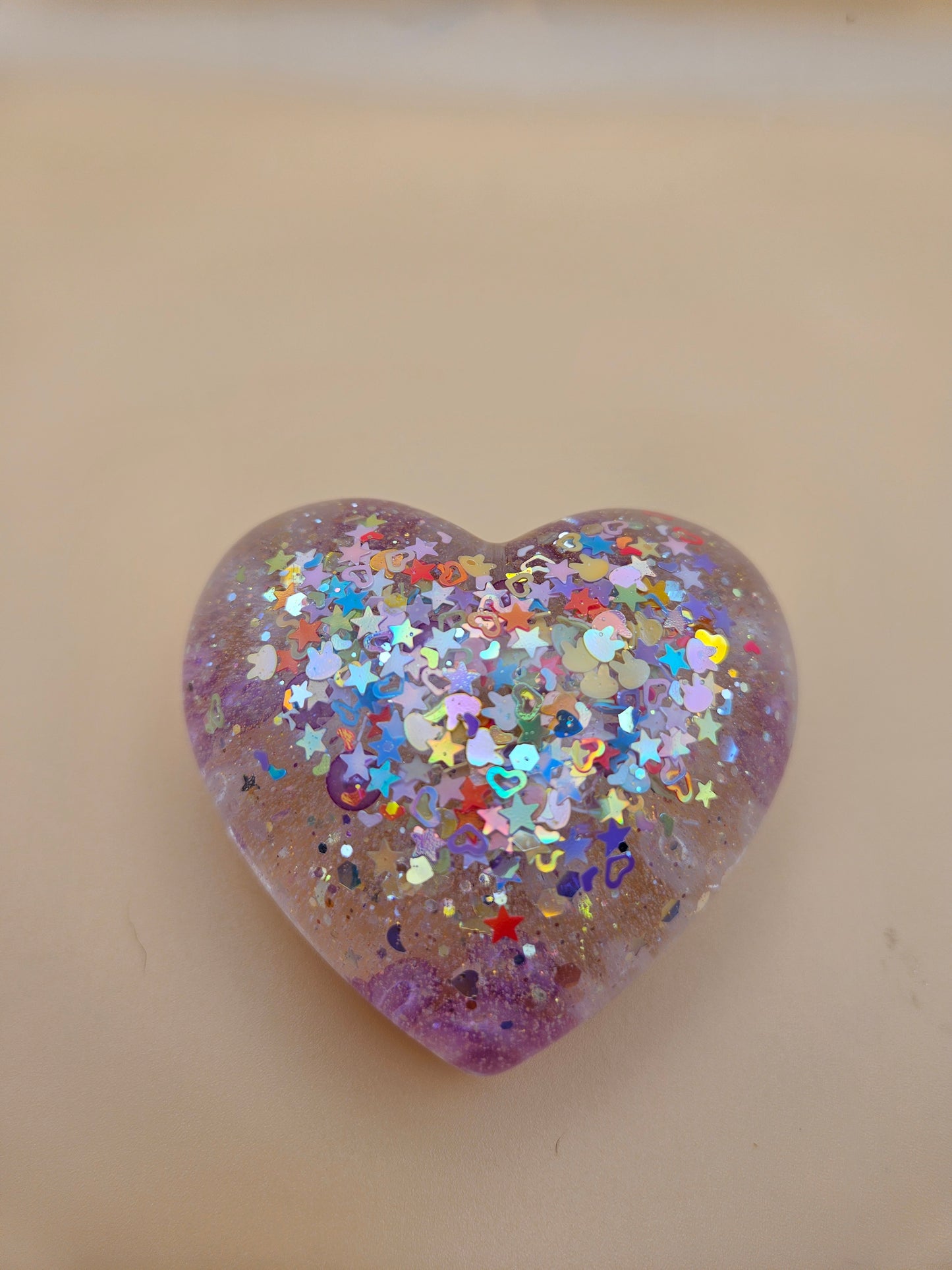 Resin heart ornament/floral, pearl gemstone paperweight/new home job/anniversary/birthday gift/romantic unique gift/mum sister gran