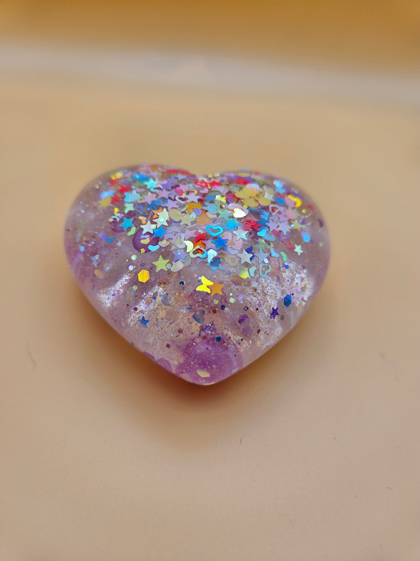Resin heart ornament/floral, pearl gemstone paperweight/new home job/anniversary/birthday gift/romantic unique gift/mum sister gran