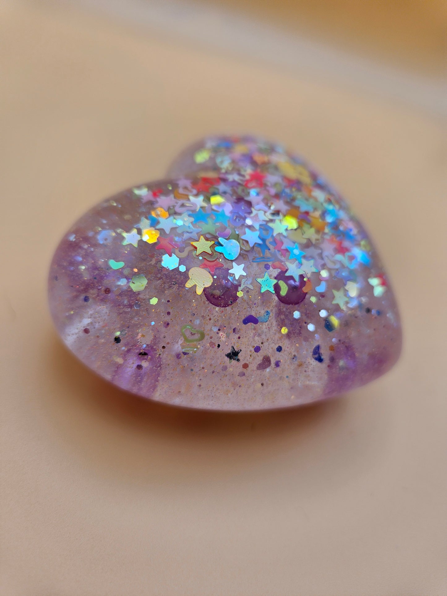 Resin heart ornament/floral, pearl gemstone paperweight/new home job/anniversary/birthday gift/romantic unique gift/mum sister gran