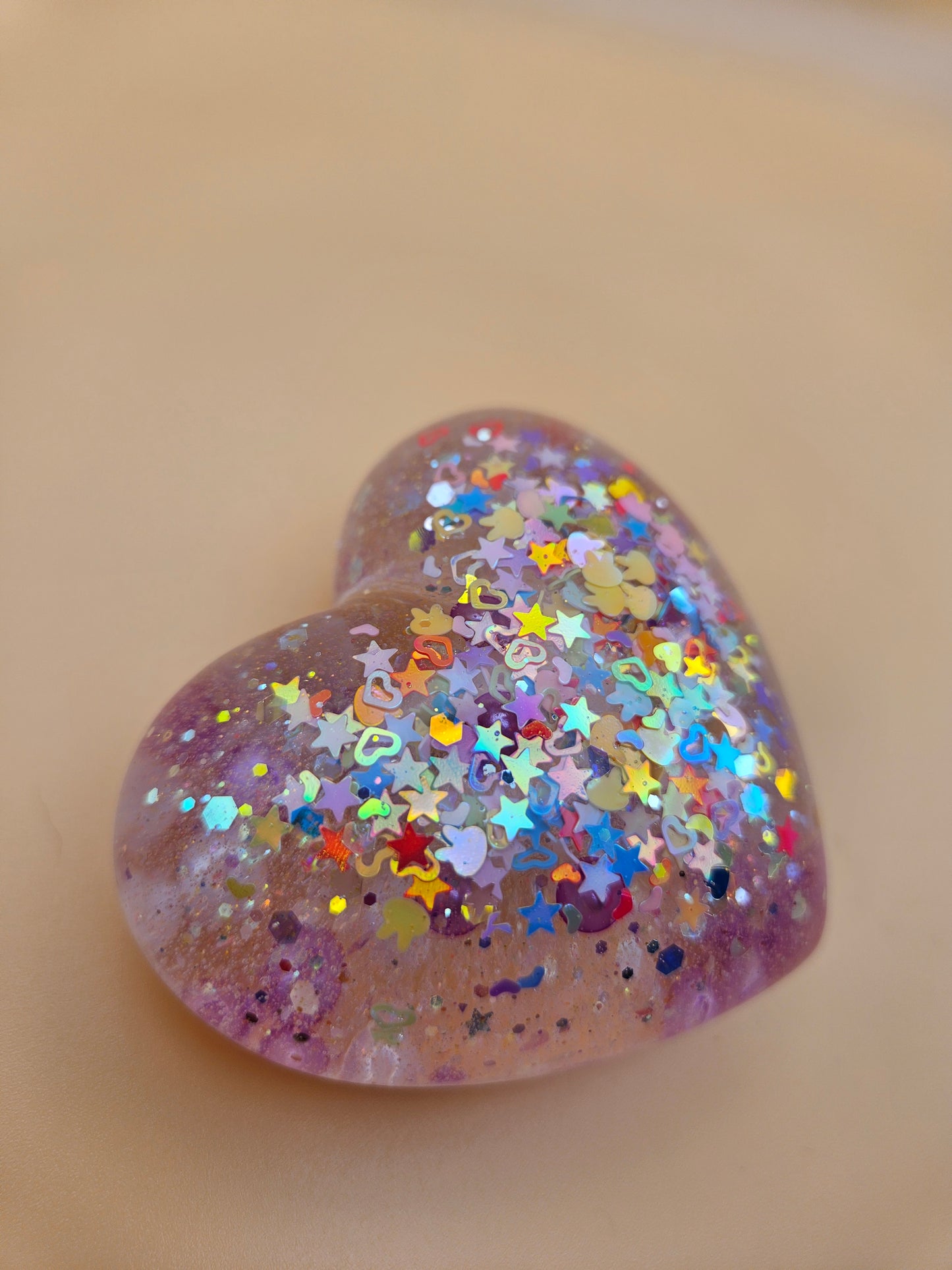 Resin heart ornament/floral, pearl gemstone paperweight/new home job/anniversary/birthday gift/romantic unique gift/mum sister gran