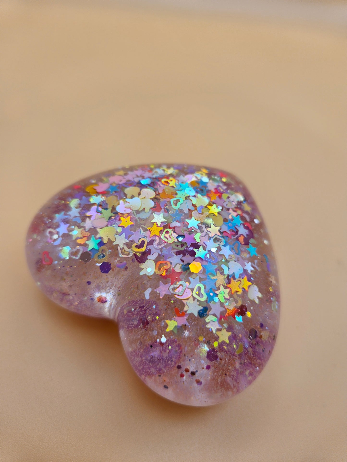 Resin heart ornament/floral, pearl gemstone paperweight/new home job/anniversary/birthday gift/romantic unique gift/mum sister gran
