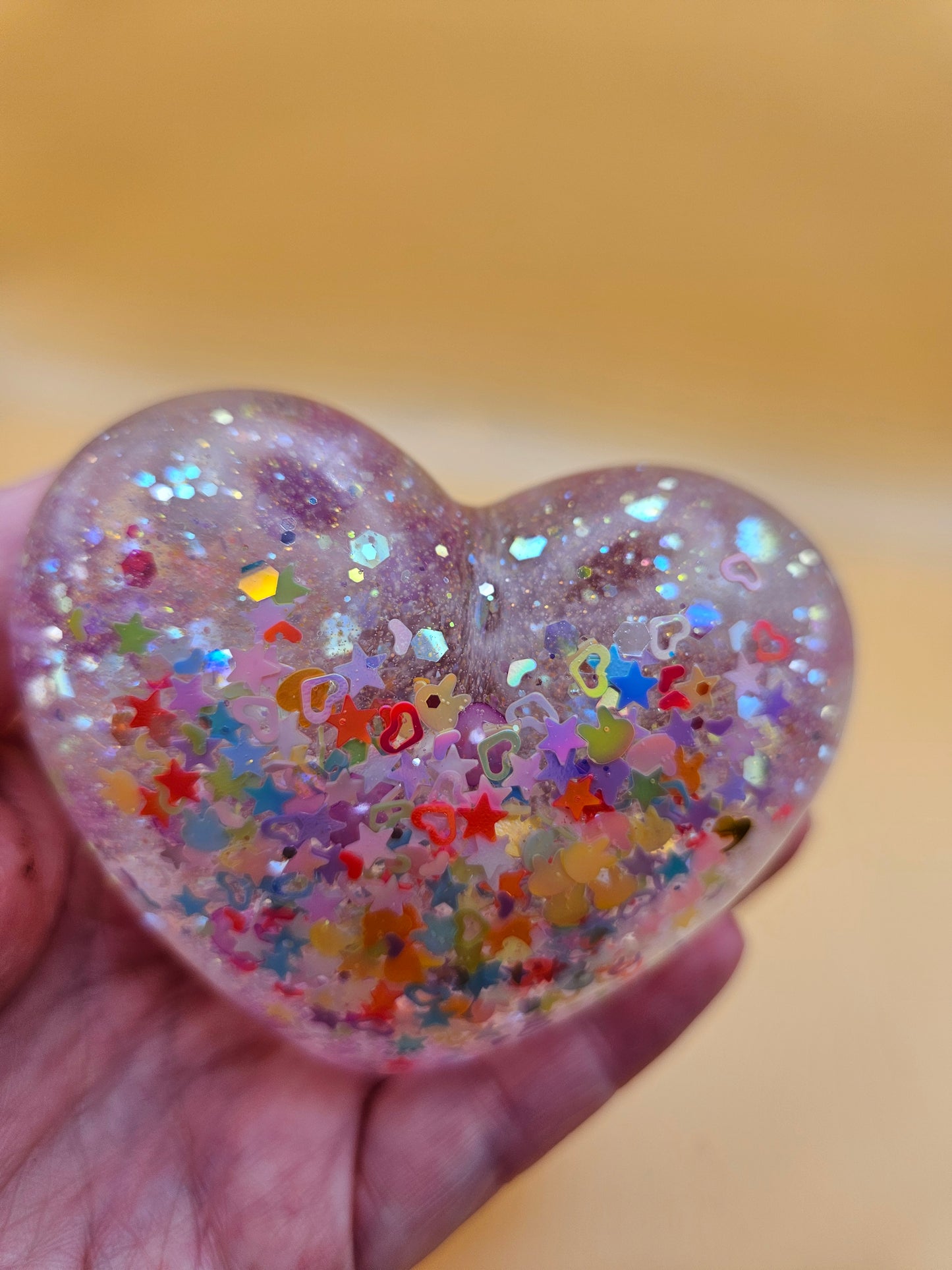 Resin heart ornament/floral, pearl gemstone paperweight/new home job/anniversary/birthday gift/romantic unique gift/mum sister gran
