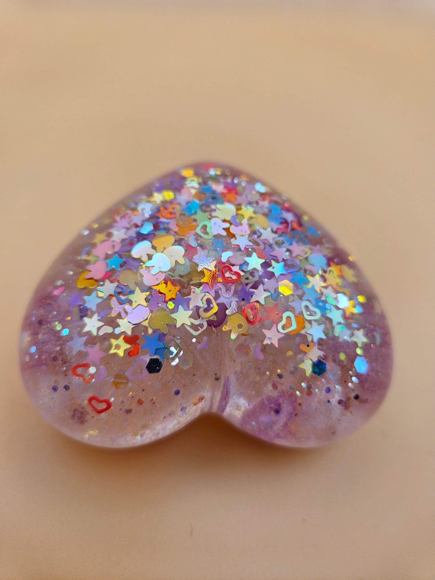 Resin heart ornament/floral, pearl gemstone paperweight/new home job/anniversary/birthday gift/romantic unique gift/mum sister gran