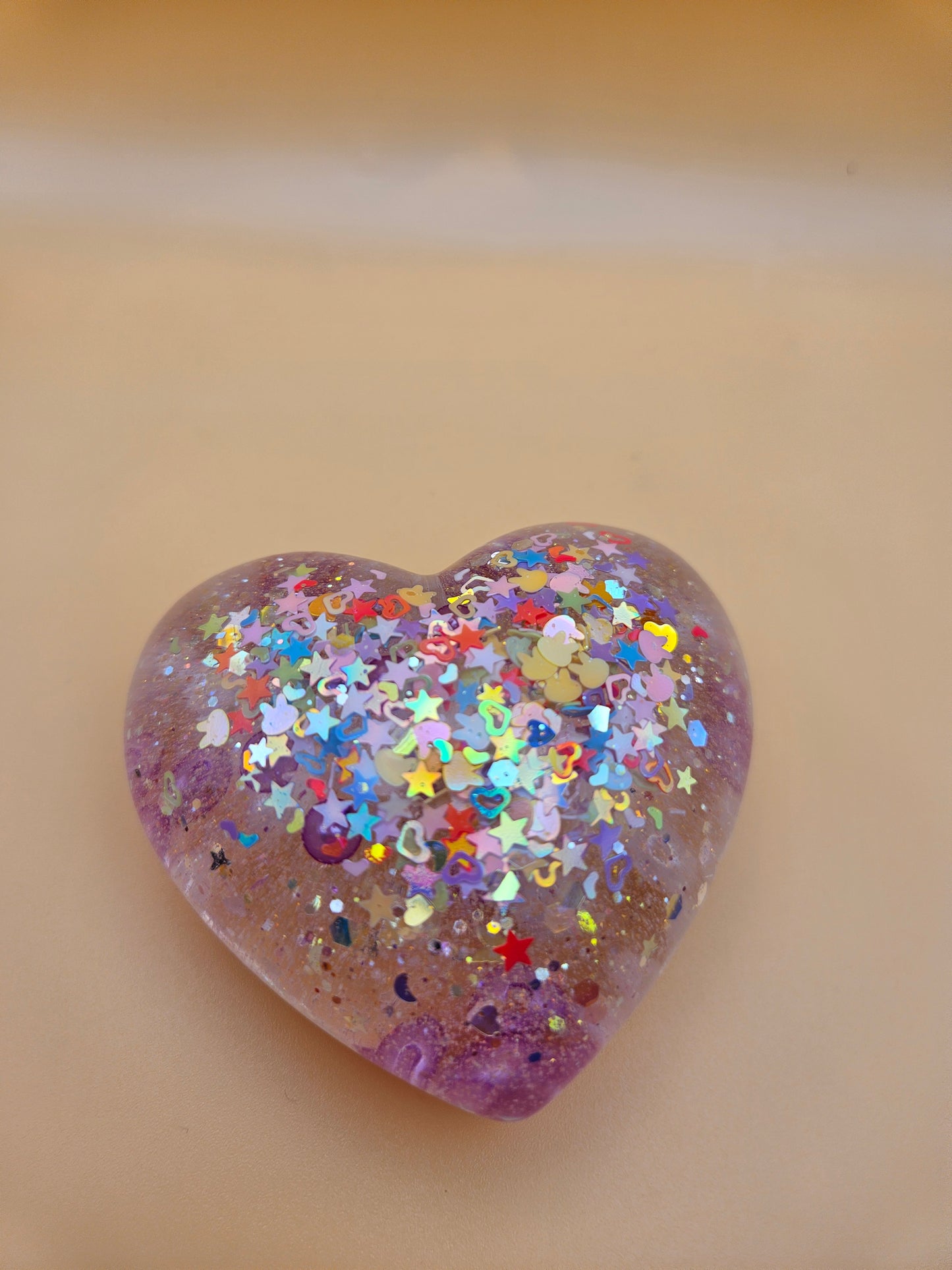 Resin heart ornament/floral, pearl gemstone paperweight/new home job/anniversary/birthday gift/romantic unique gift/mum sister gran