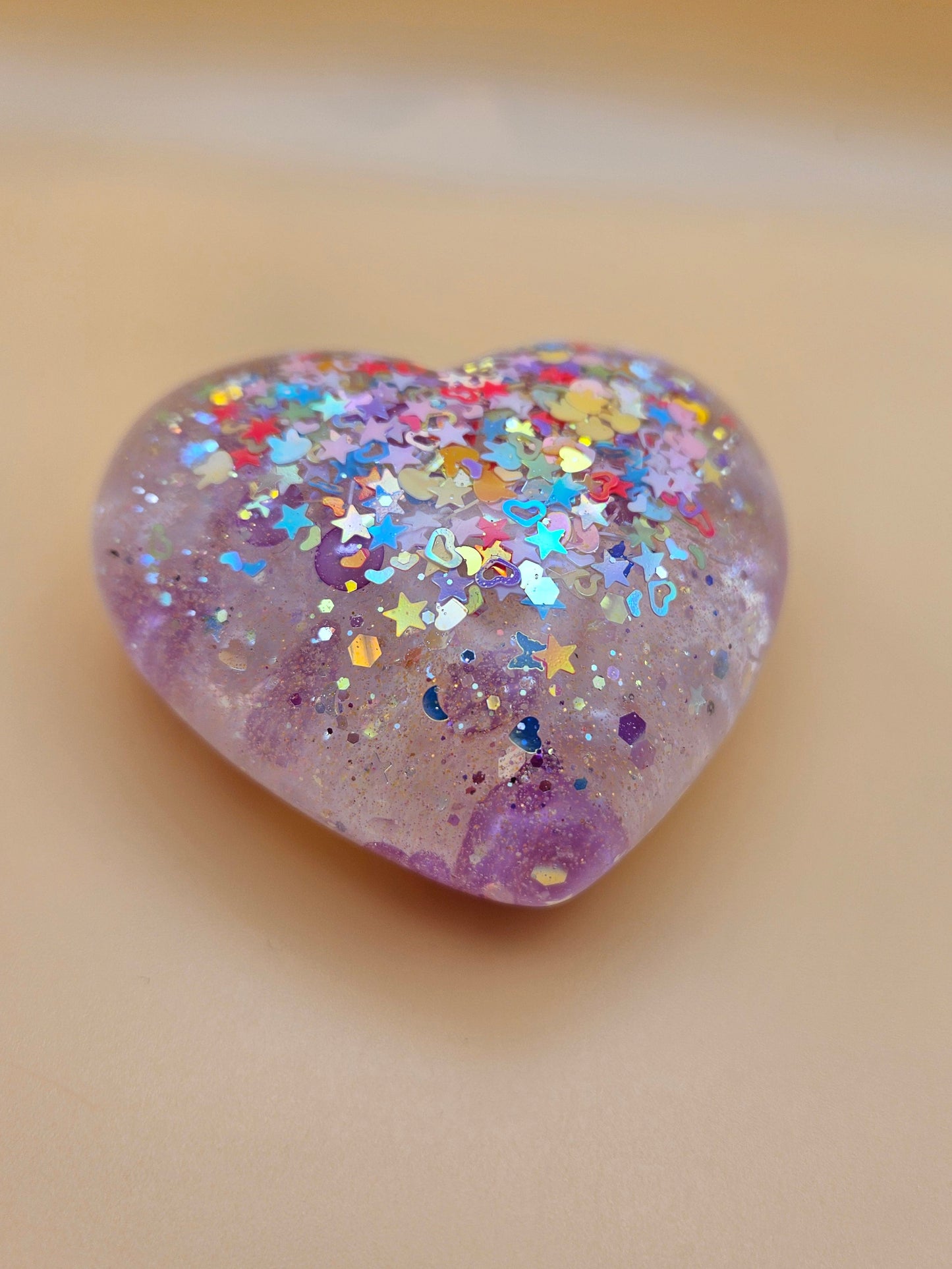 Resin heart ornament/floral, pearl gemstone paperweight/new home job/anniversary/birthday gift/romantic unique gift/mum sister gran