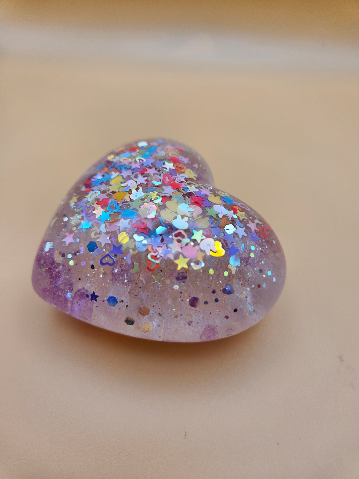 Resin heart ornament/floral, pearl gemstone paperweight/new home job/anniversary/birthday gift/romantic unique gift/mum sister gran