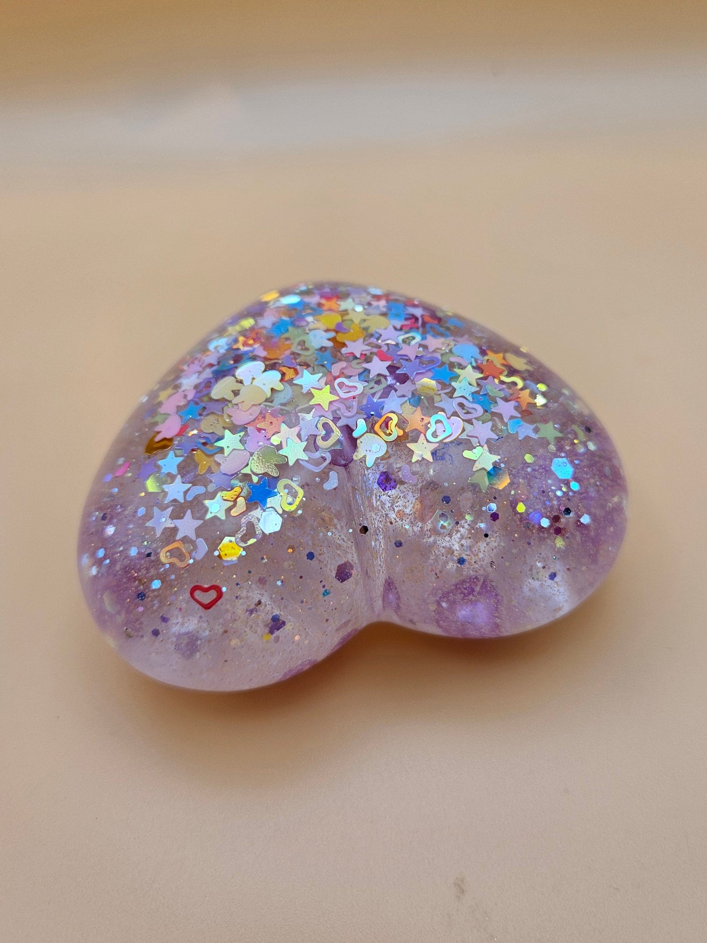 Resin heart ornament/floral, pearl gemstone paperweight/new home job/anniversary/birthday gift/romantic unique gift/mum sister gran