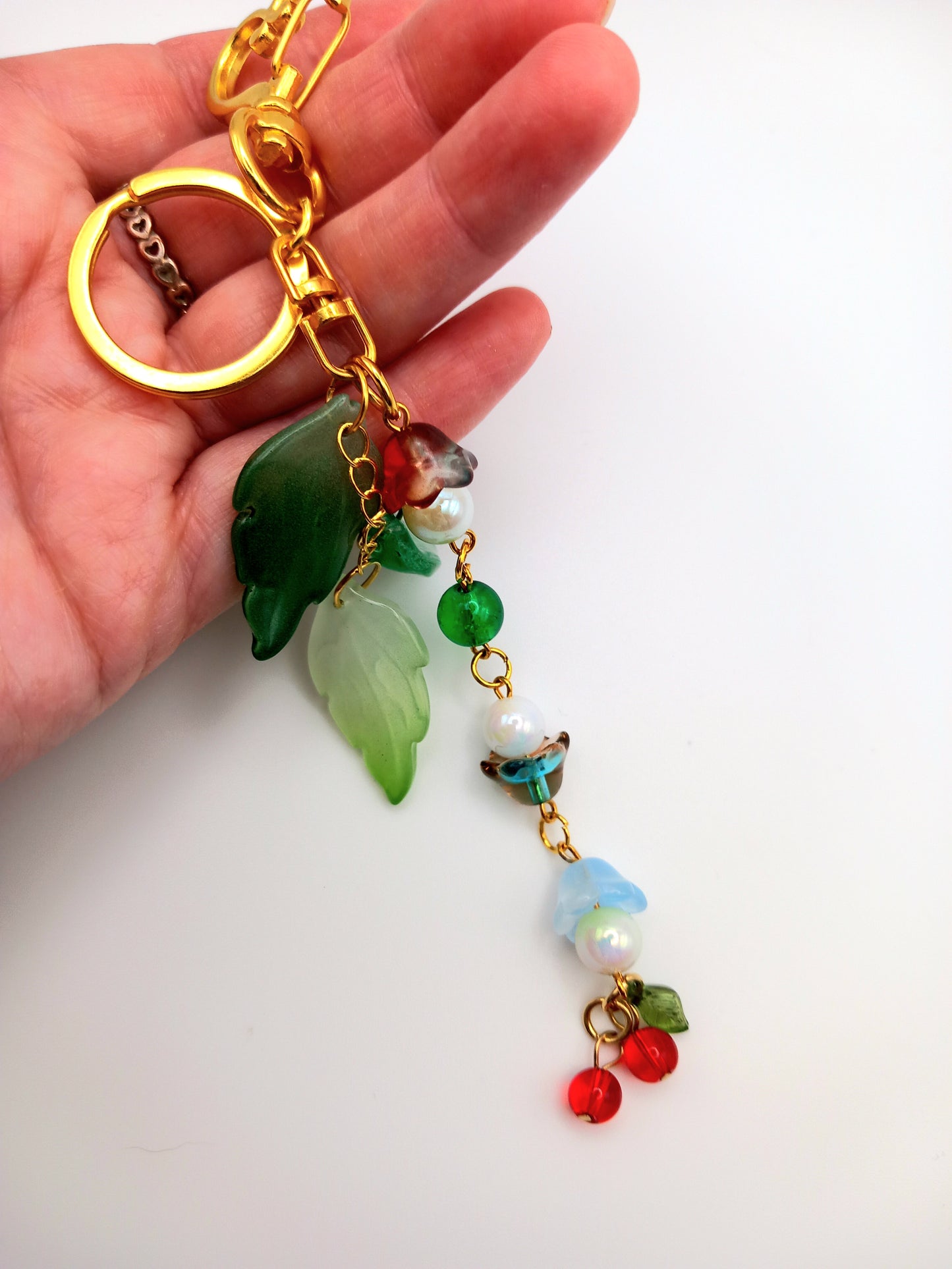 Glass Mushroom/Cherry Bag Charms