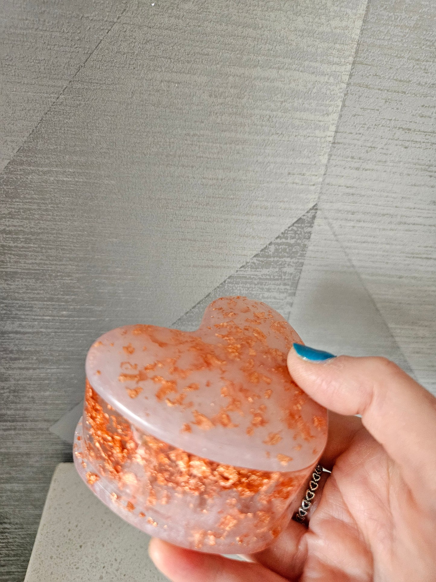 Marble Effect Rose Gold/White Heart Trinket/Jewellery Box/ Stylish Unique Original Birthday Gift Mum Gran Friend Girlfriend