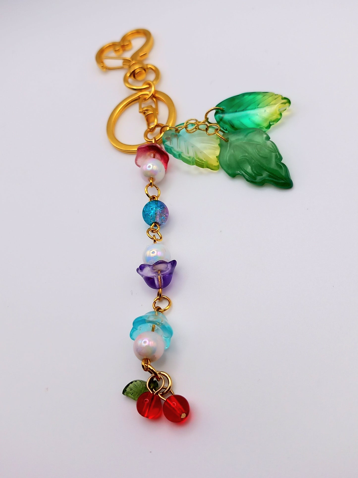 Glass Mushroom/Cherry Bag Charms